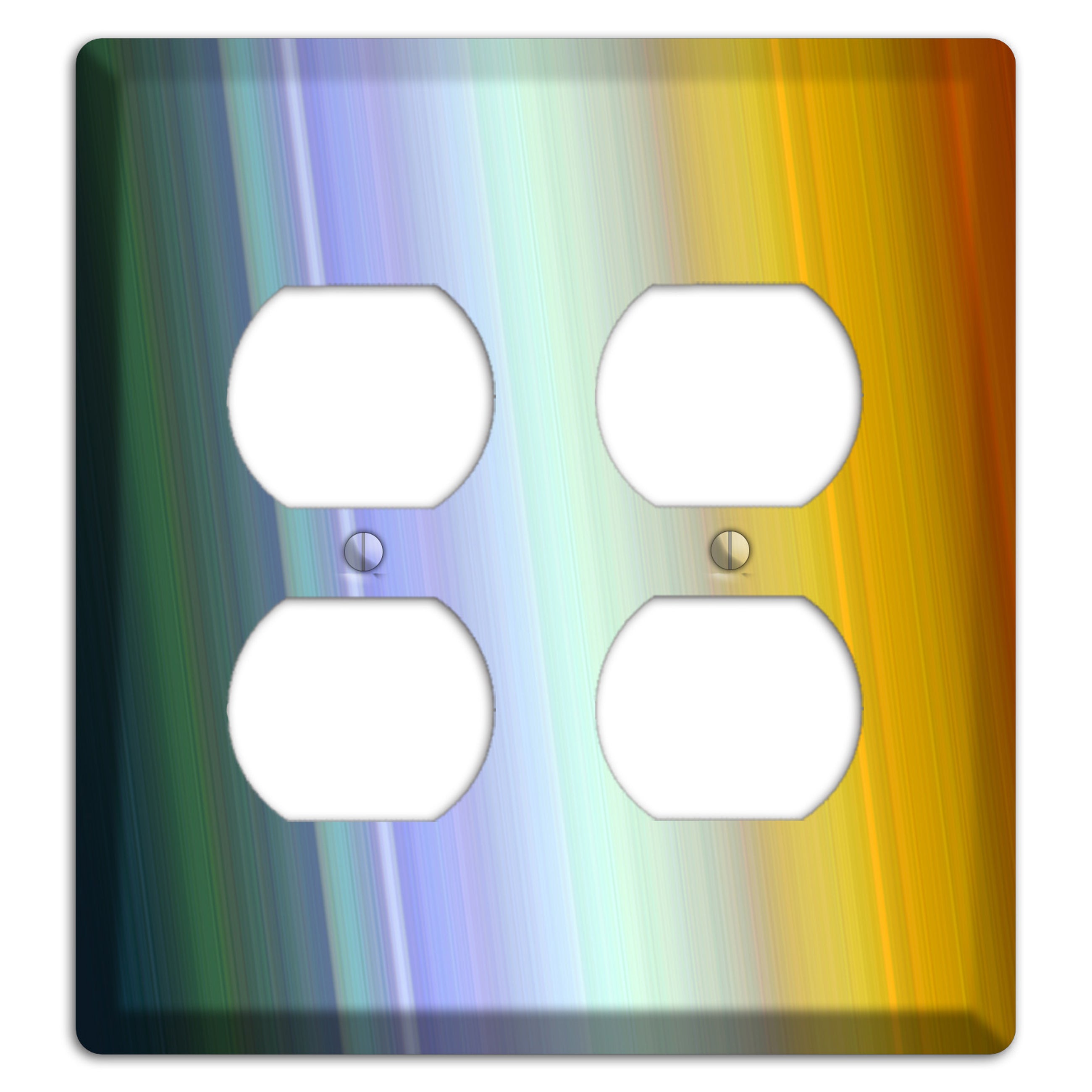 Green Teal Lavender Yellow Ray of Light 2 Duplex Wallplate