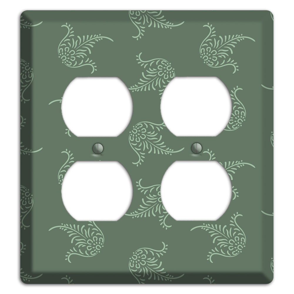 Moss Trefoil Cartouche 2 Duplex Wallplate