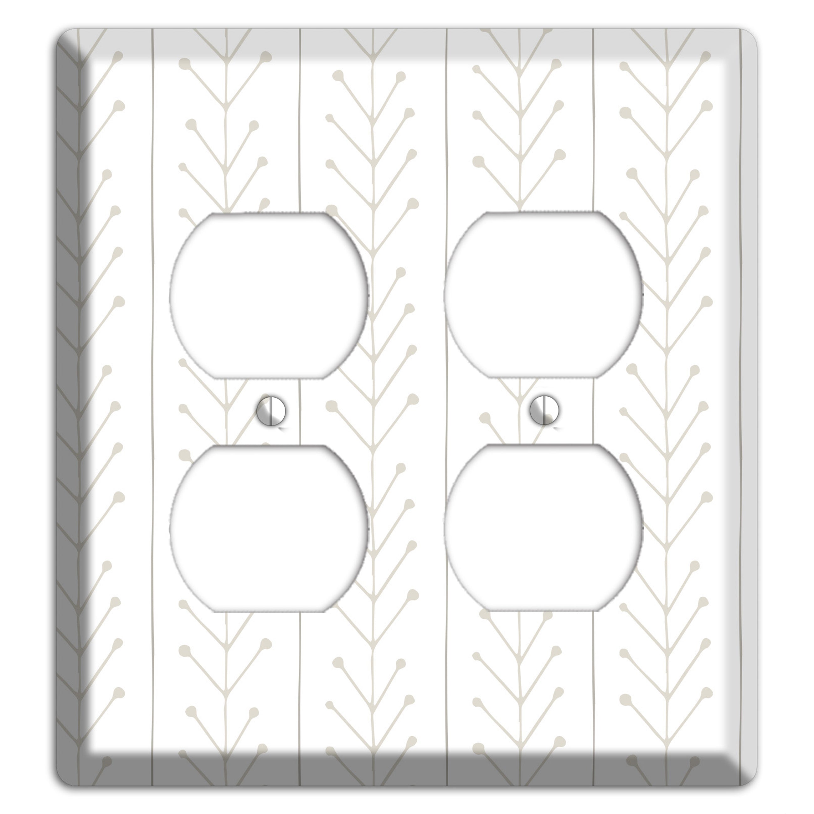 Simple Scandanavian Style F 2 Duplex Wallplate