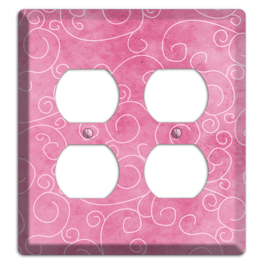 Kobi Pink Texture 2 Duplex Wallplate