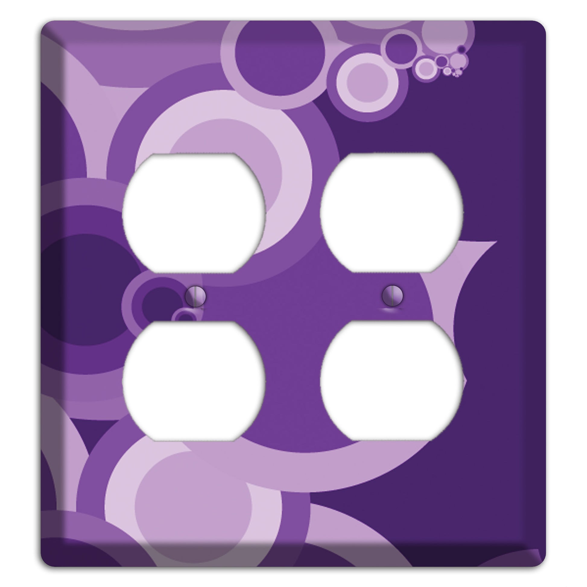 Purple Circles 2 Duplex Wallplate