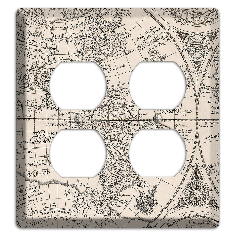 Map of South America 2 Duplex Wallplate