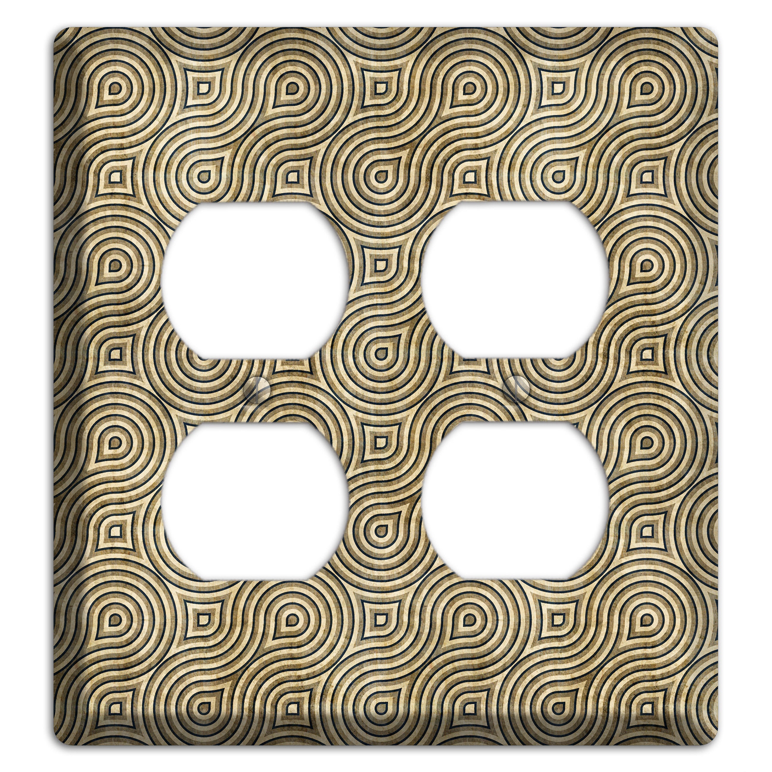 Olive Swirl 2 Duplex Wallplate