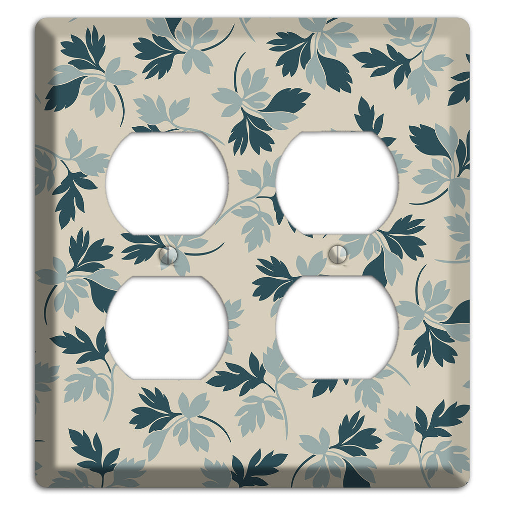 Blue Leaves 2 Duplex Wallplate