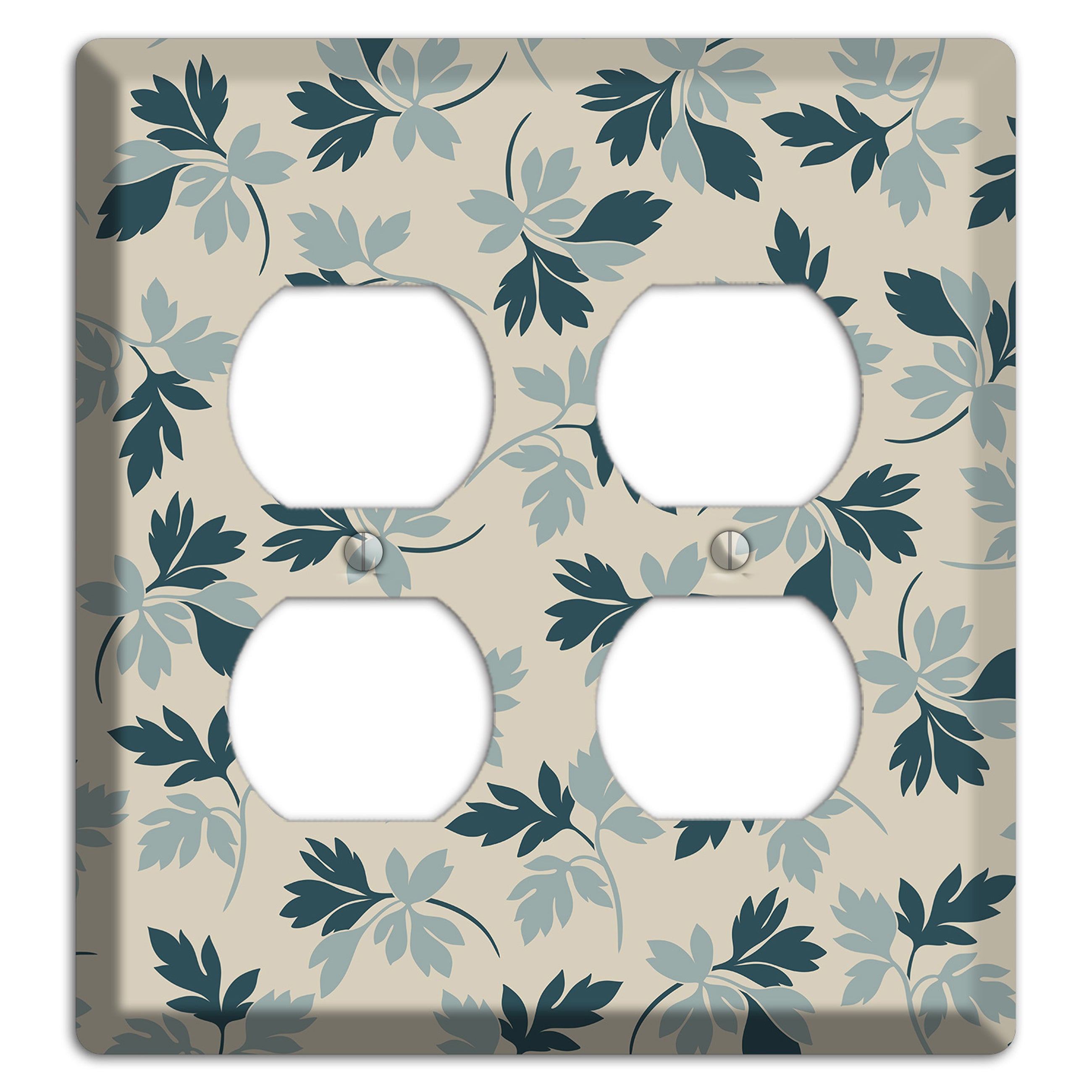 Blue Leaves 2 Duplex Wallplate