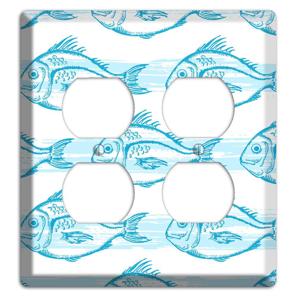 Blue Fish 2 Duplex Wallplate