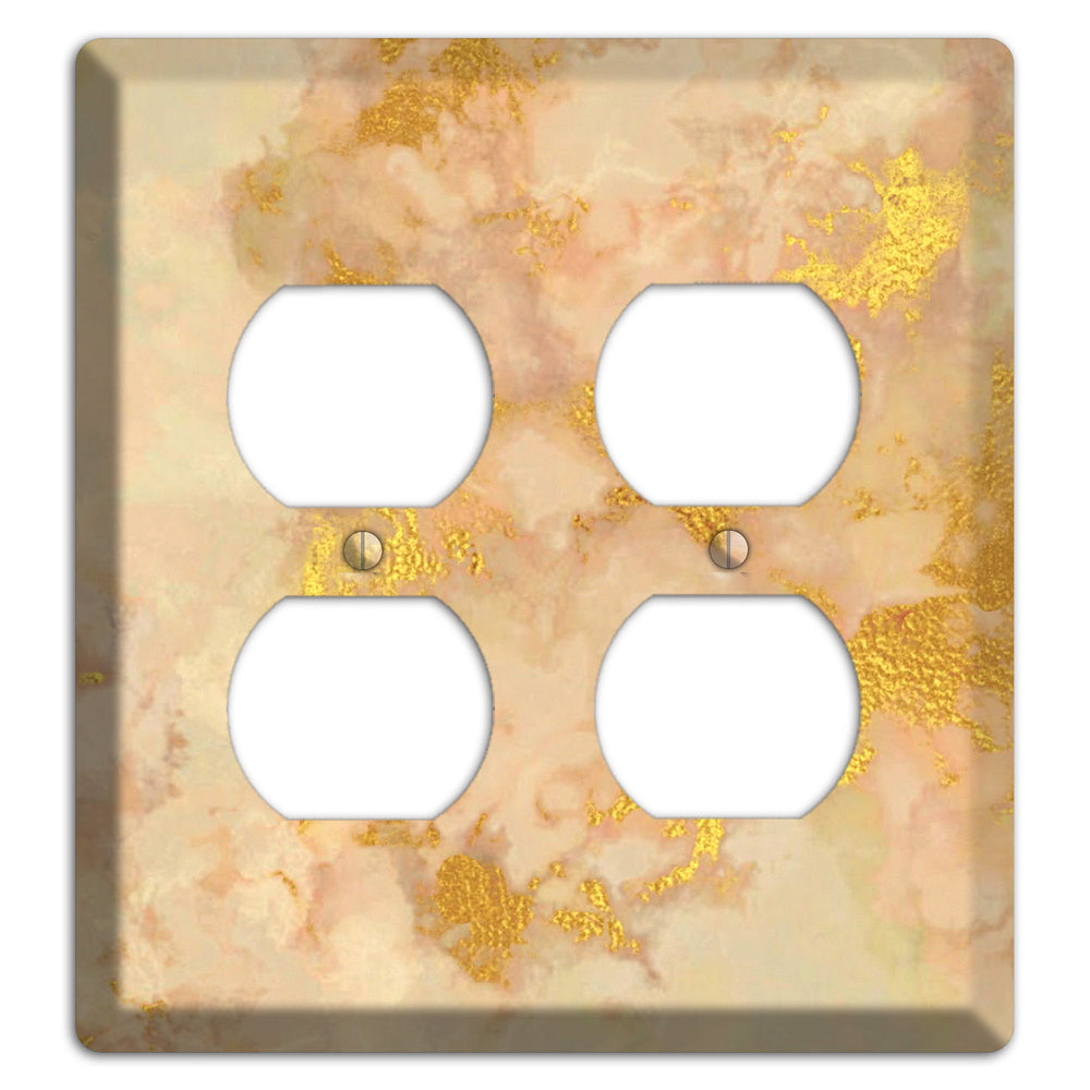 Old Gold Marble 2 Duplex Wallplate