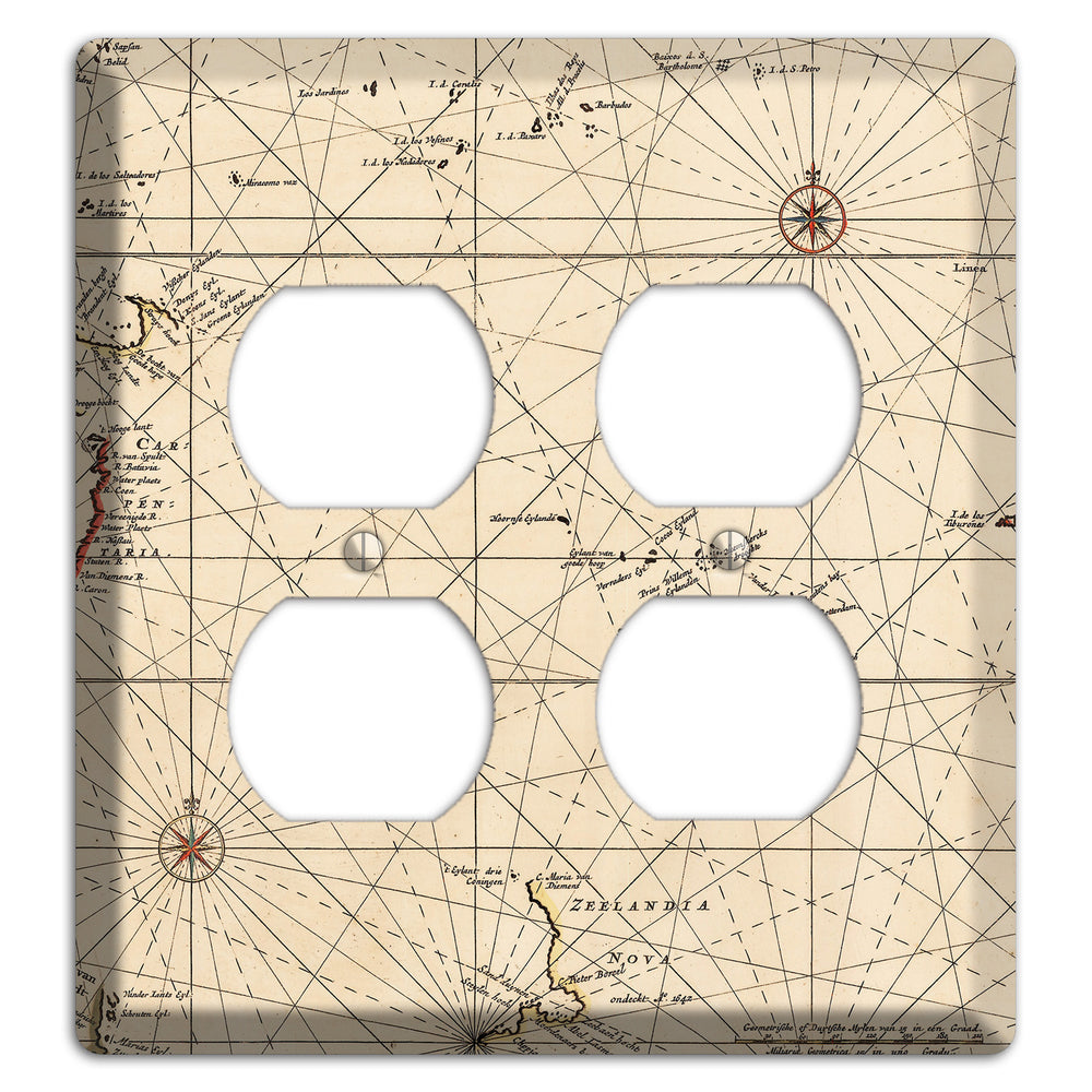 Map of New Zealand 2 Duplex Wallplate