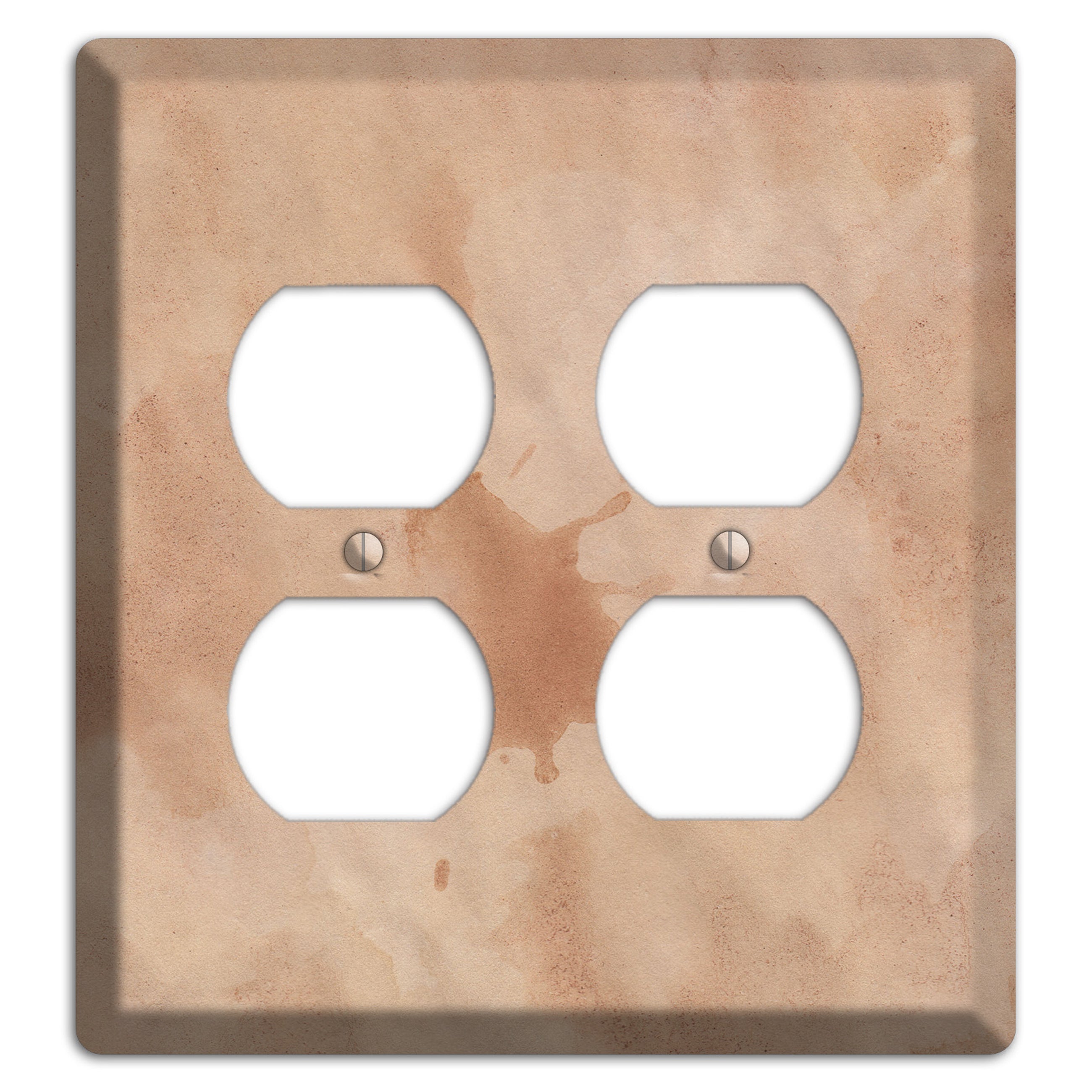 Aged Paper 2 2 Duplex Wallplate