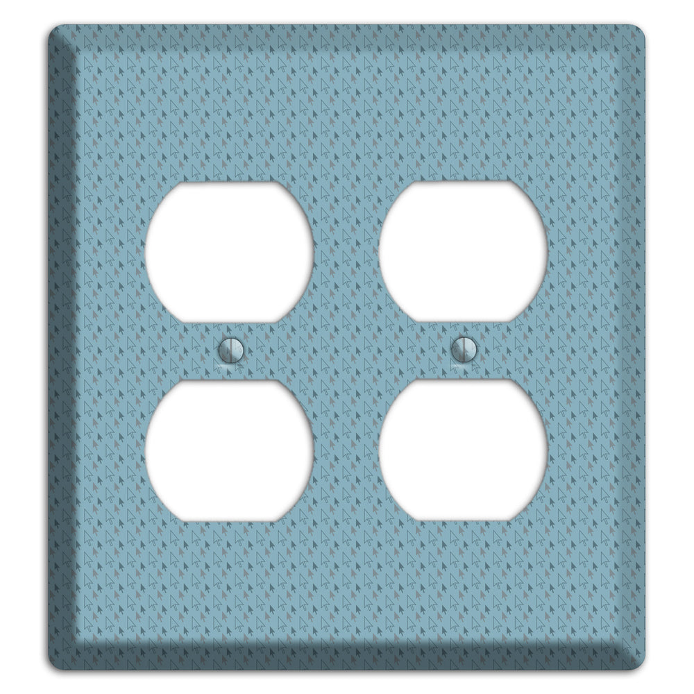 Blue Tiny Trees 2 Duplex Wallplate