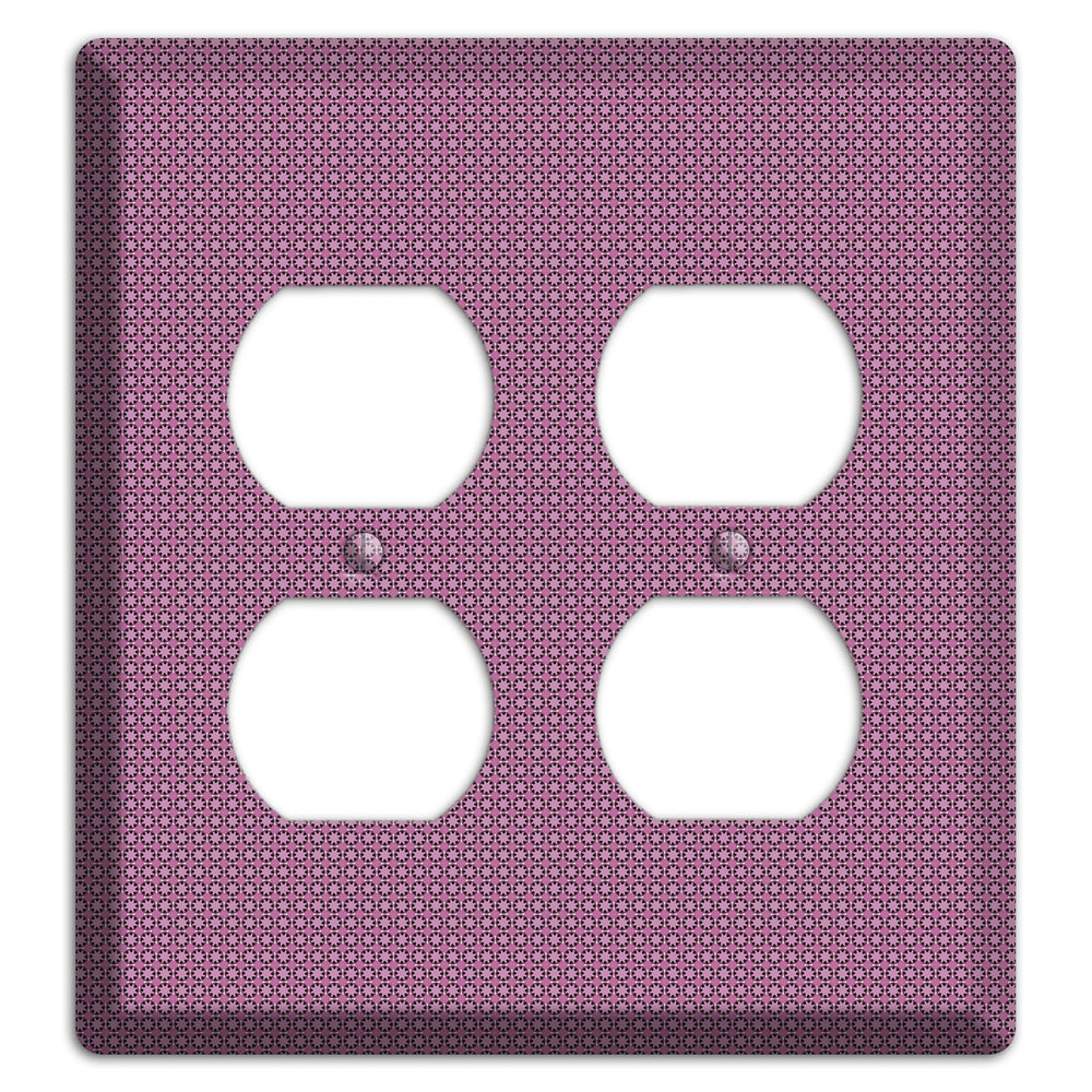 Multi Plum Tiled Tiny Foulard 2 Duplex Wallplate