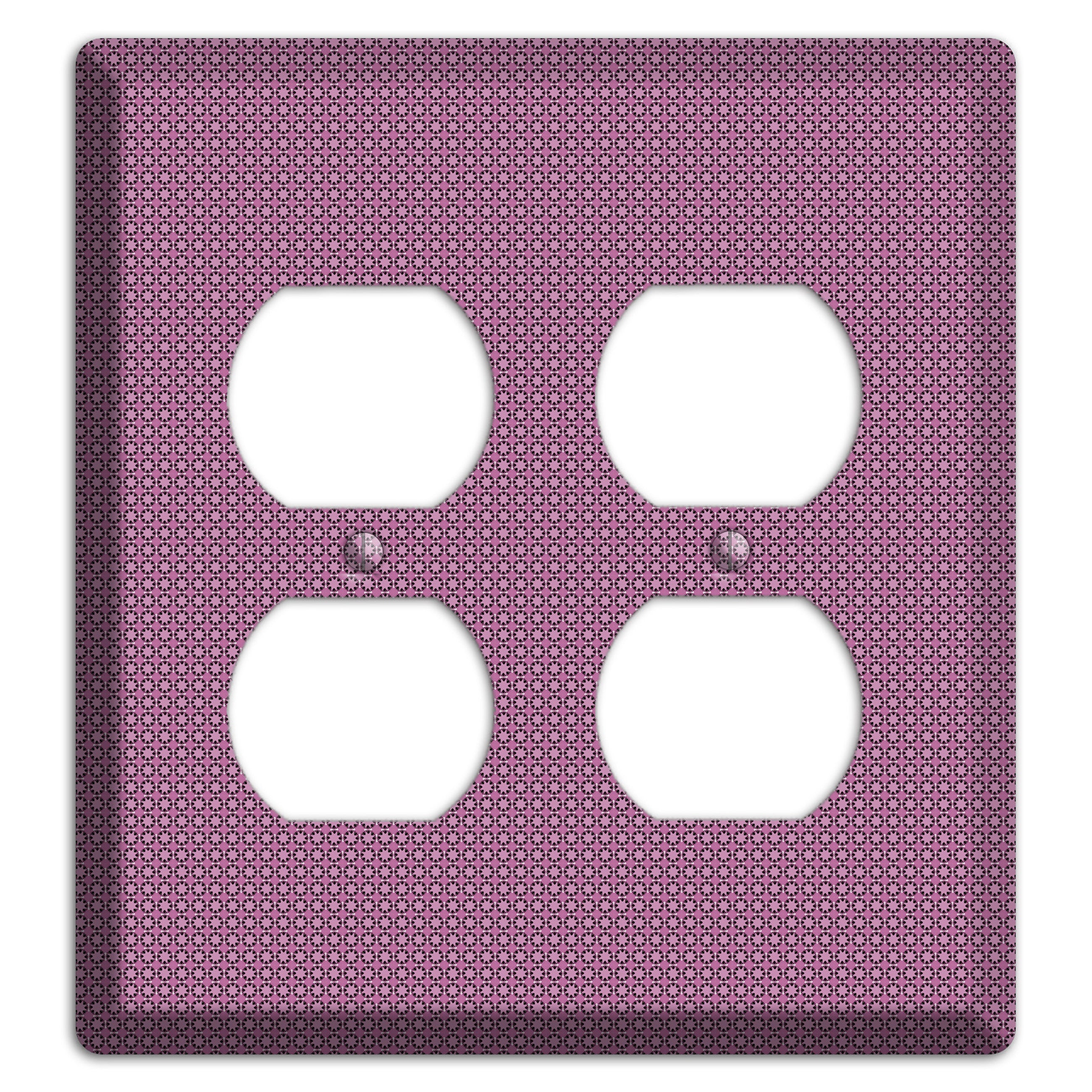 Multi Plum Tiled Tiny Foulard 2 Duplex Wallplate