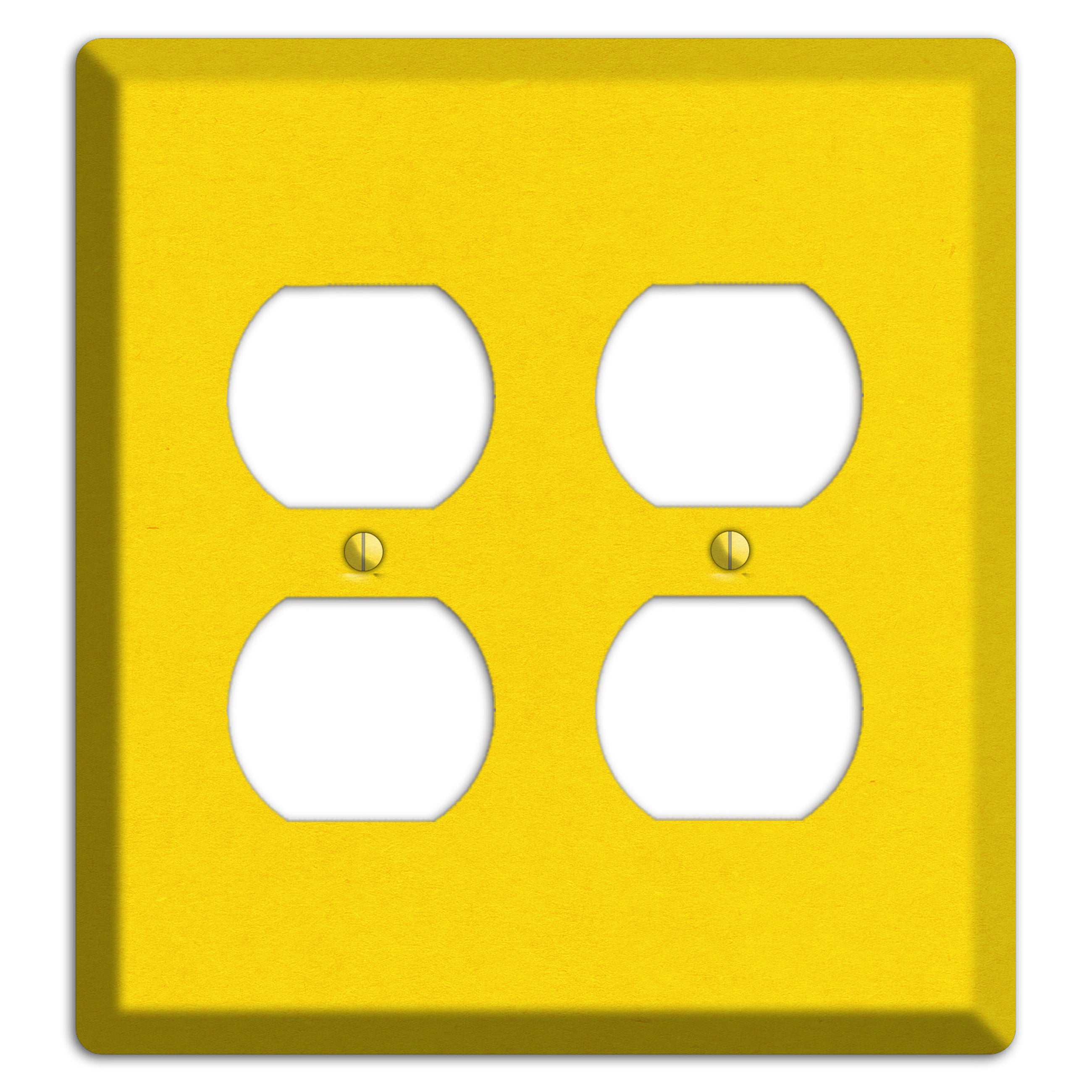 Moon Yellow Kraft 2 Duplex Wallplate