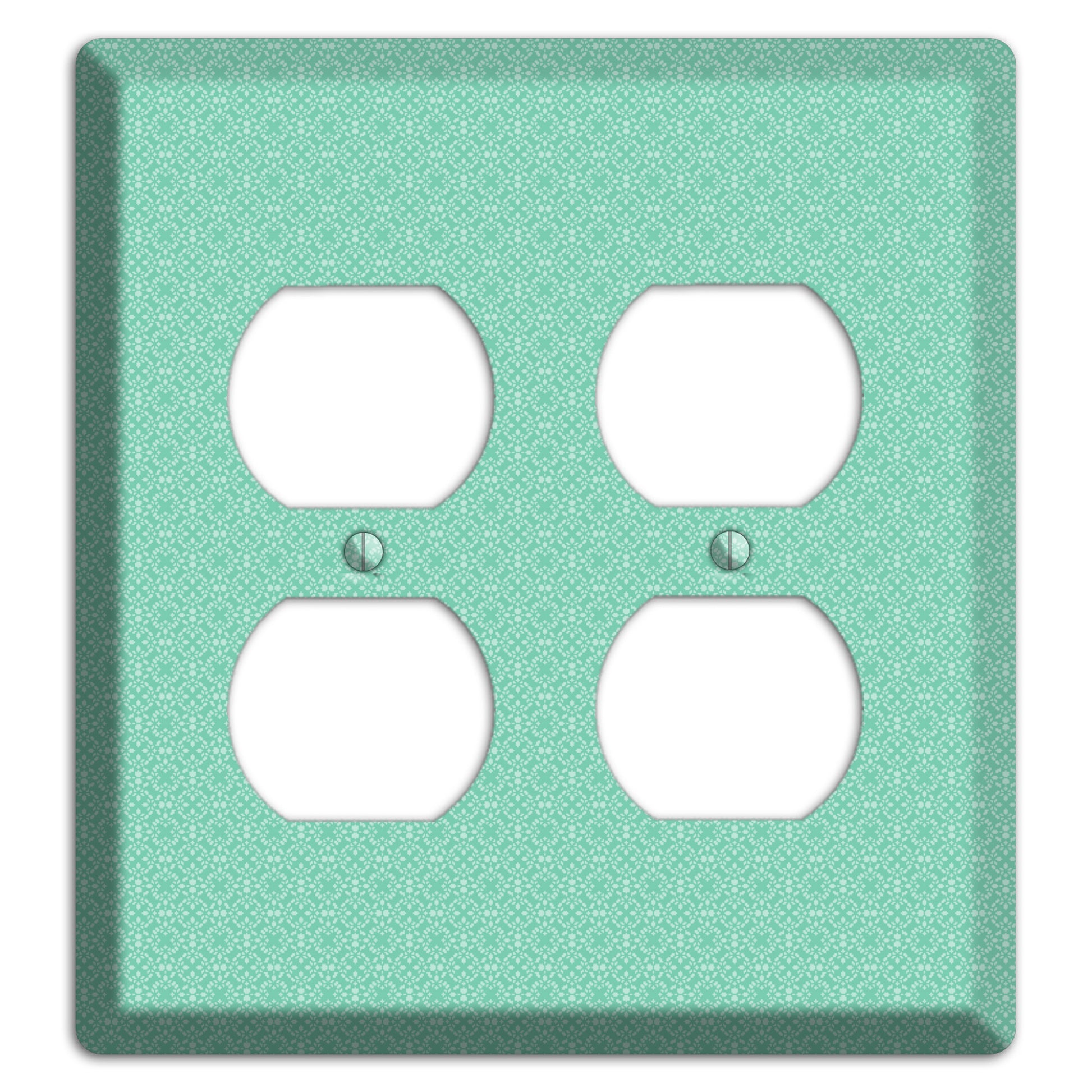 Aqua Calico Cartouche 2 Duplex Wallplate