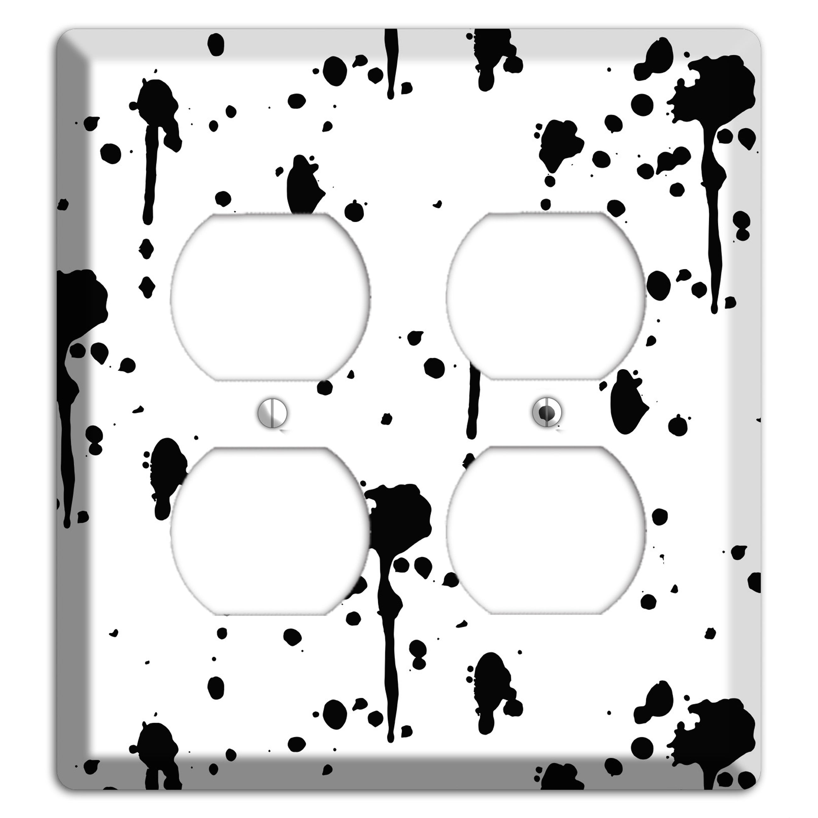 Ink Drips 1 2 Duplex Wallplate