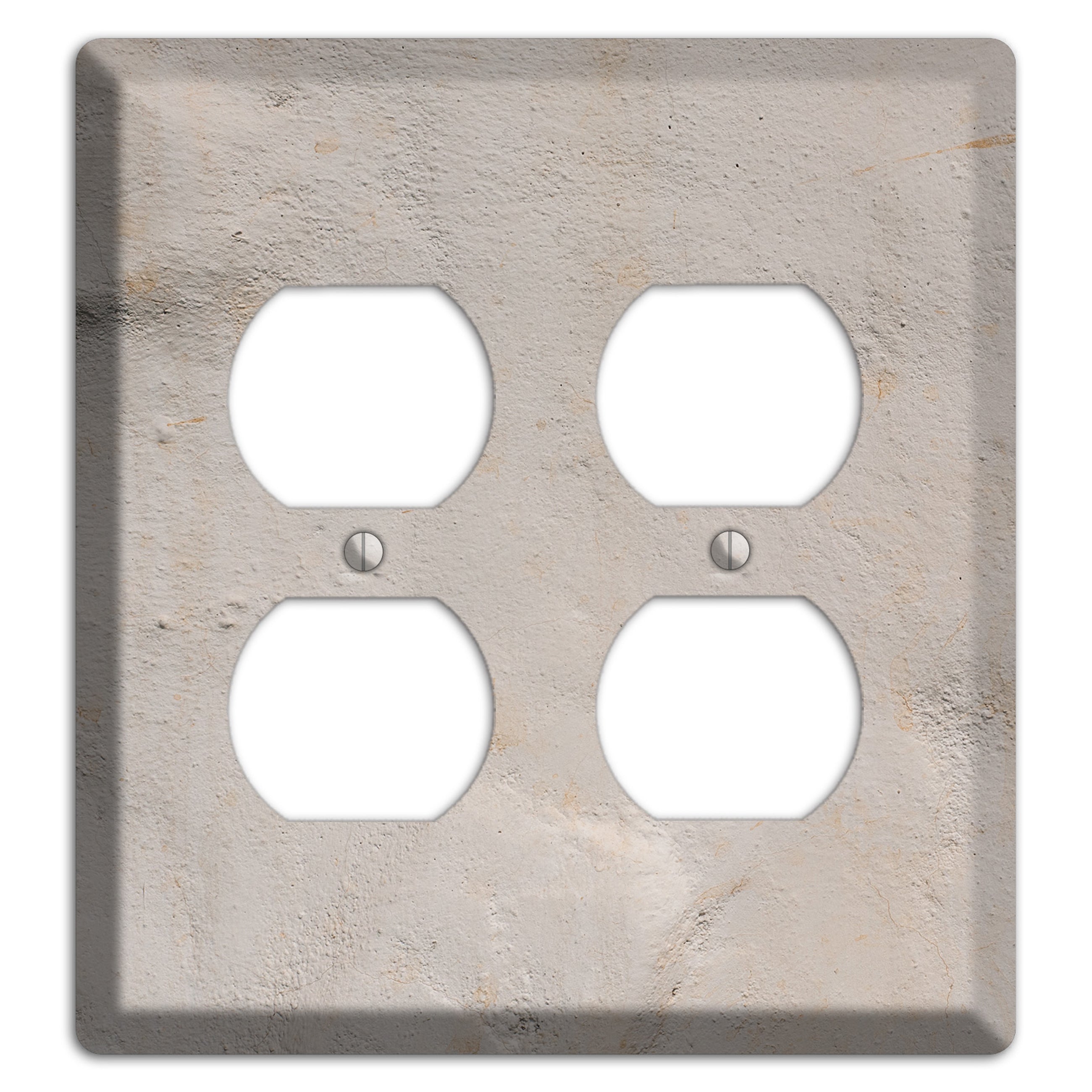 Trowled Concrete 2 Duplex Wallplate