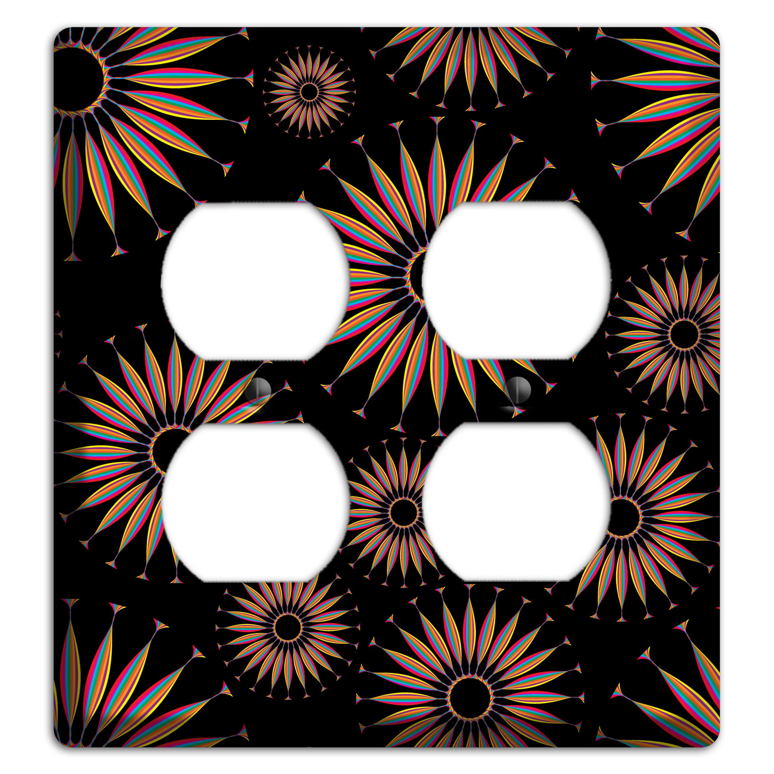 Black with Multi Suzani 2 Duplex Wallplate