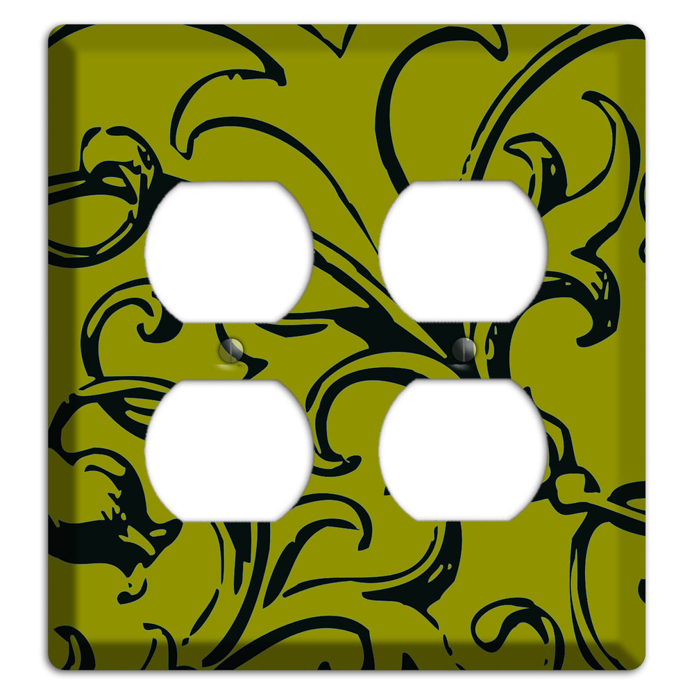 Victorian Olive 2 Duplex Wallplate
