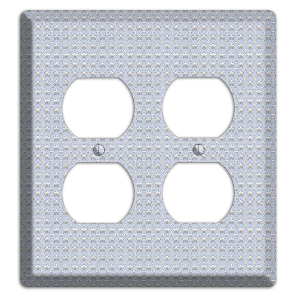 Grey Stars 2 Duplex Wallplate