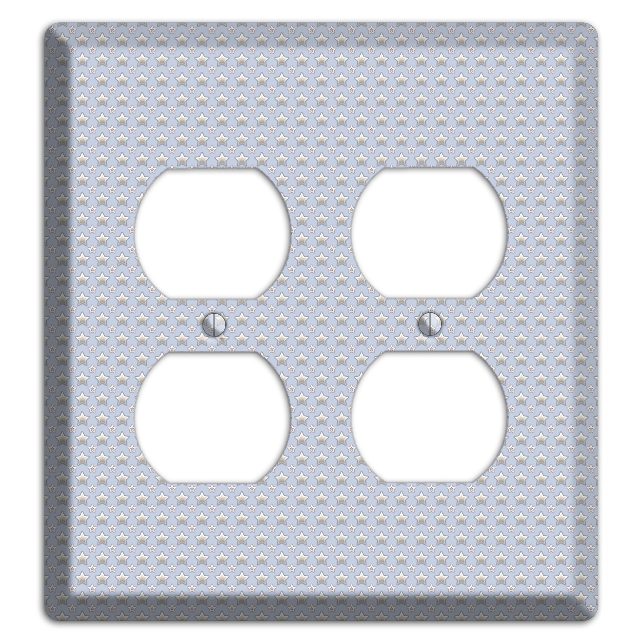 Grey Stars 2 Duplex Wallplate