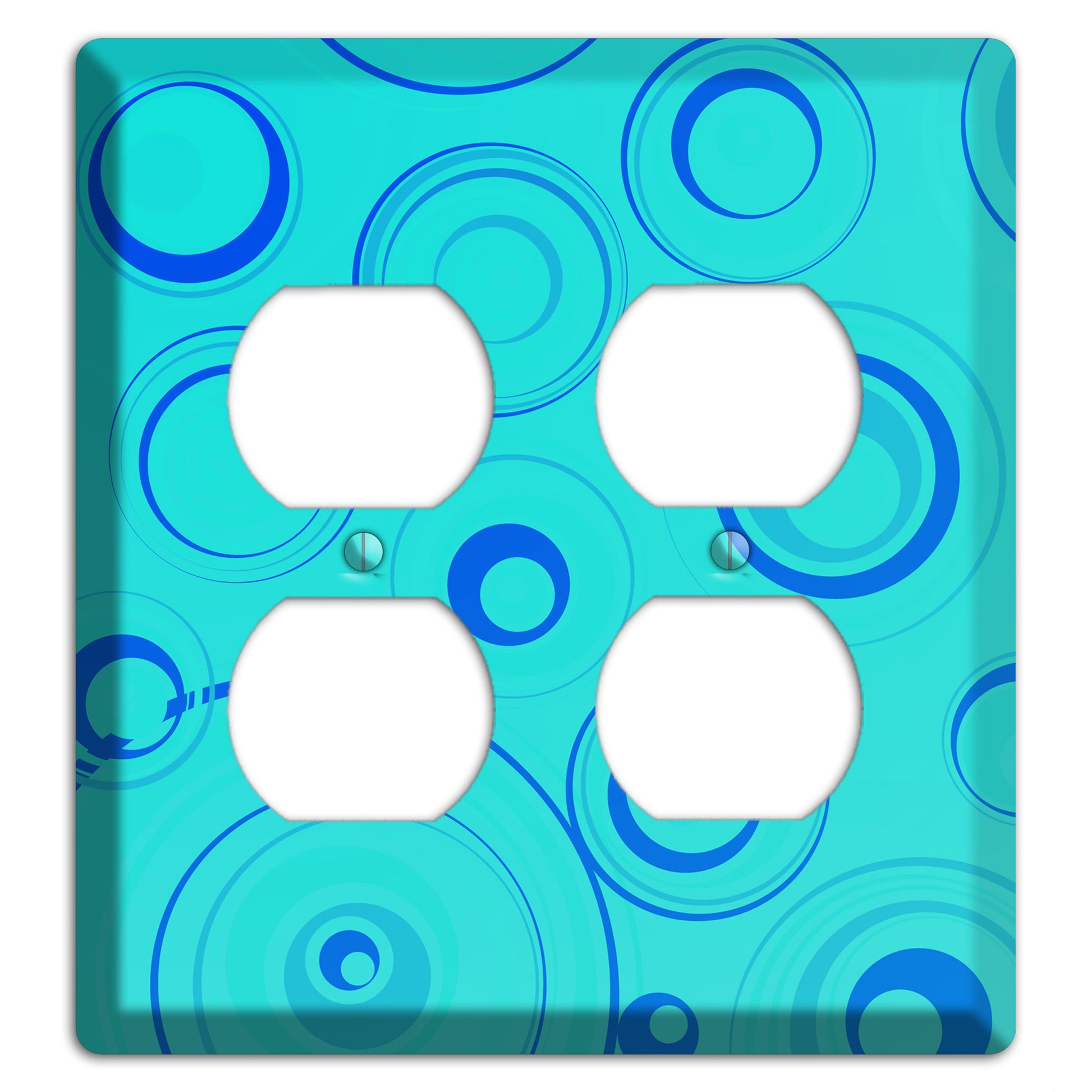 Turquoise Circles 2 Duplex Wallplate
