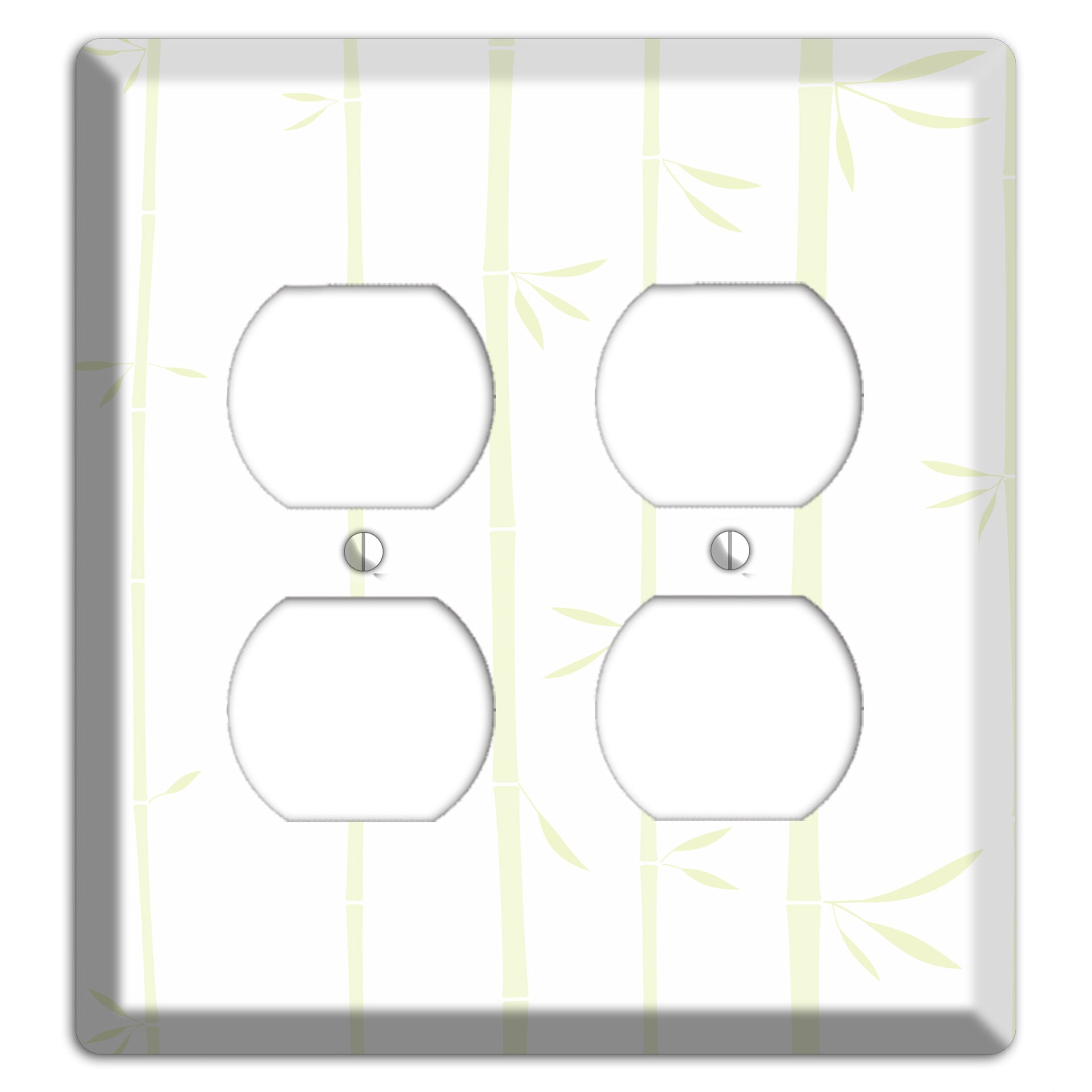 Light Green Bamboo 2 Duplex Wallplate