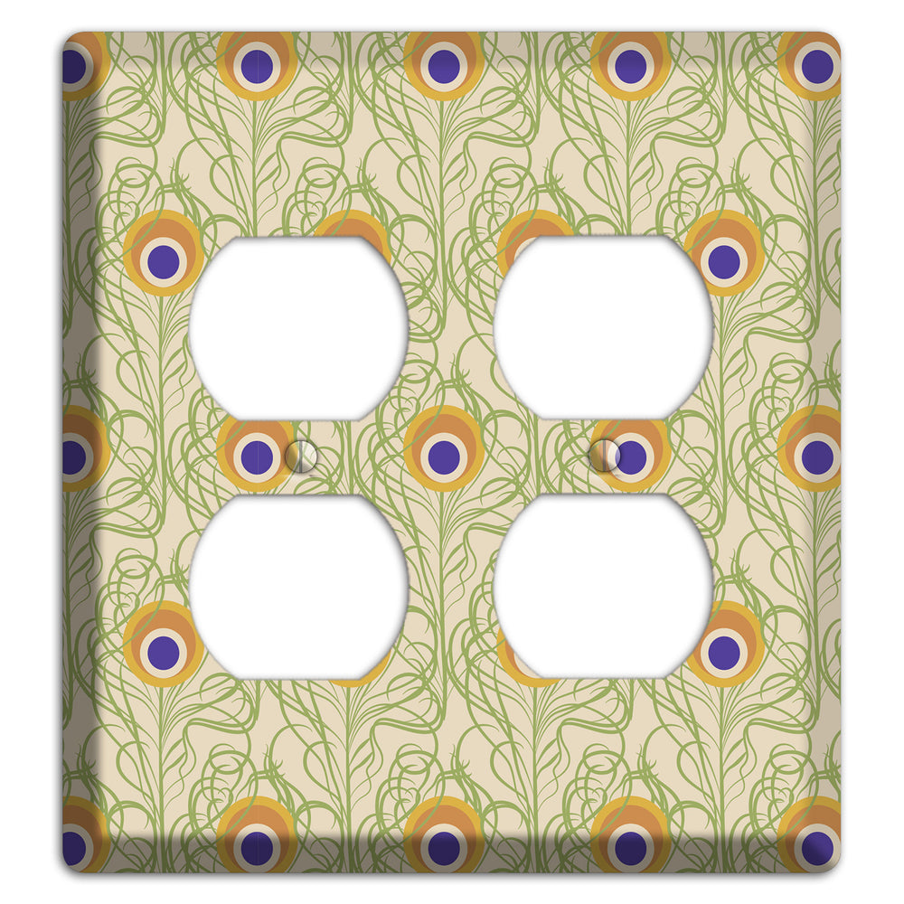 Nouveau Peacock 2 Duplex Wallplate