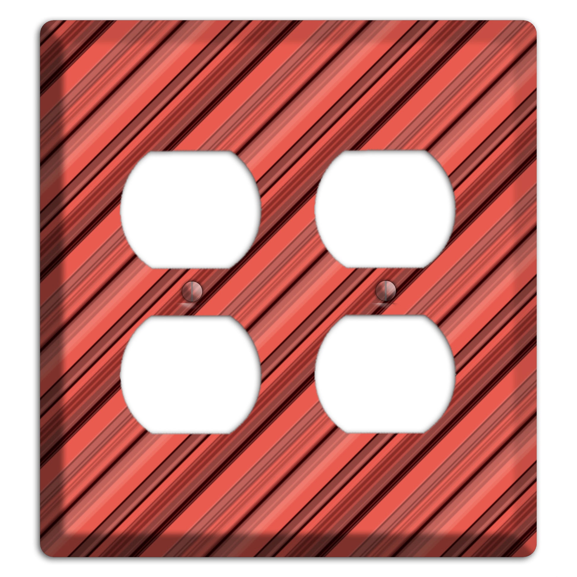 Red Stripes 2 2 Duplex Wallplate