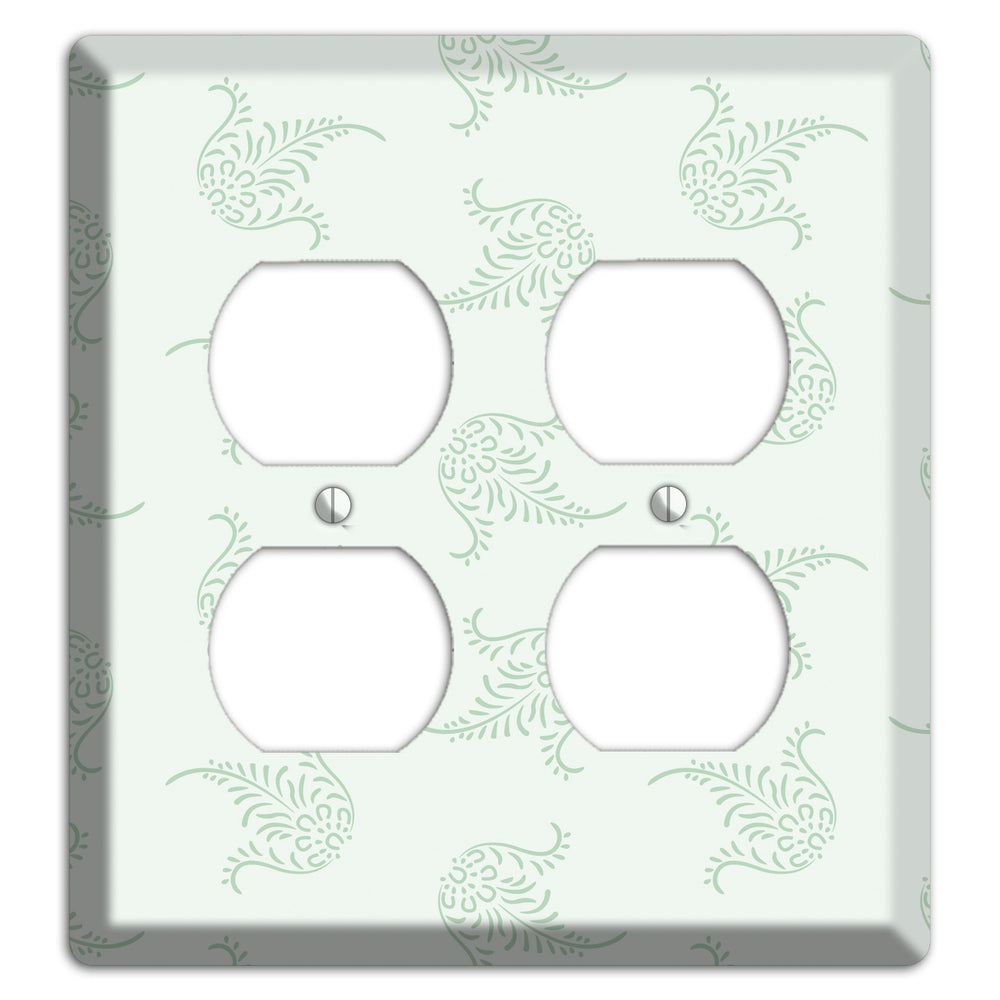 Mint Trefoil Cartouche 2 Duplex Wallplate