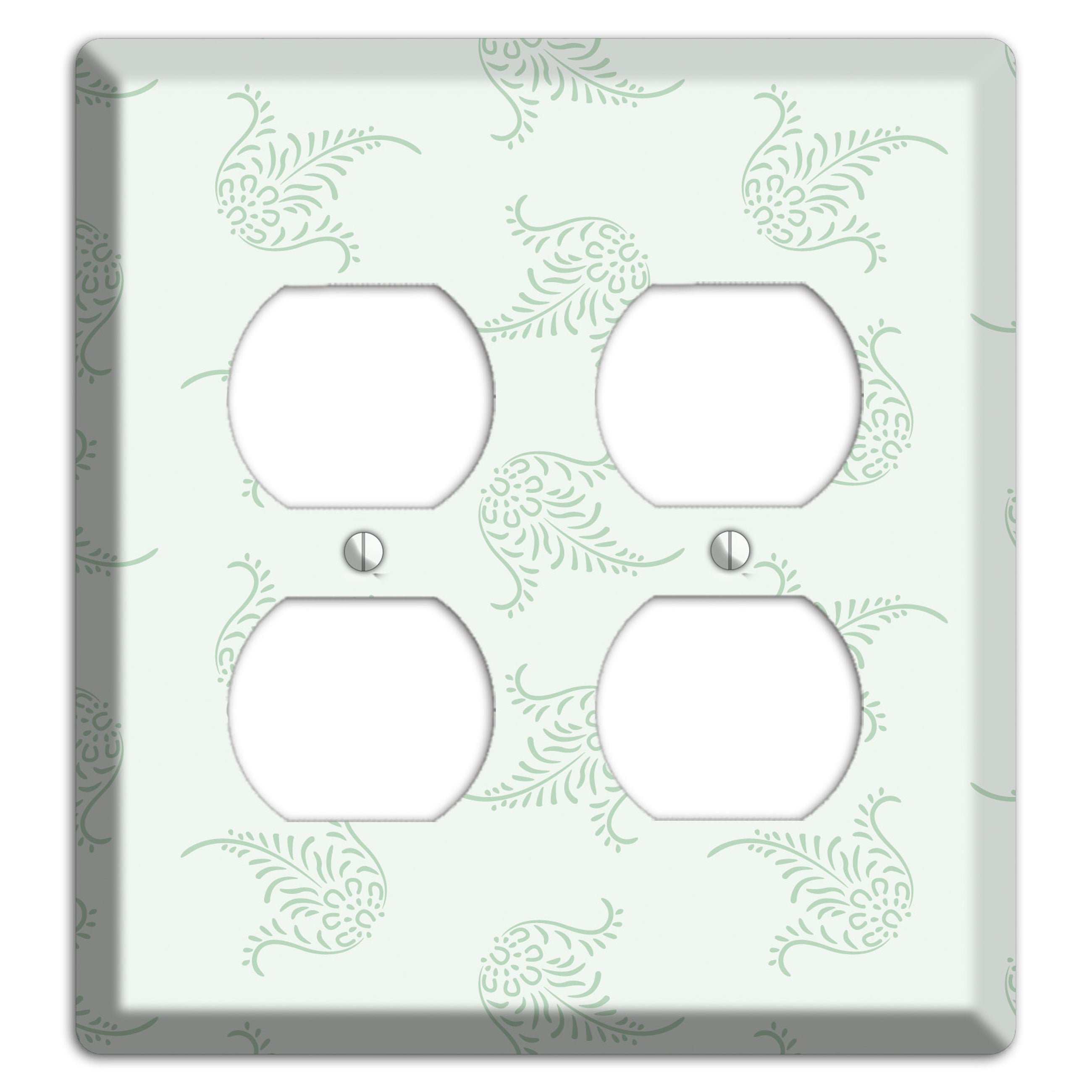 Mint Trefoil Cartouche 2 Duplex Wallplate
