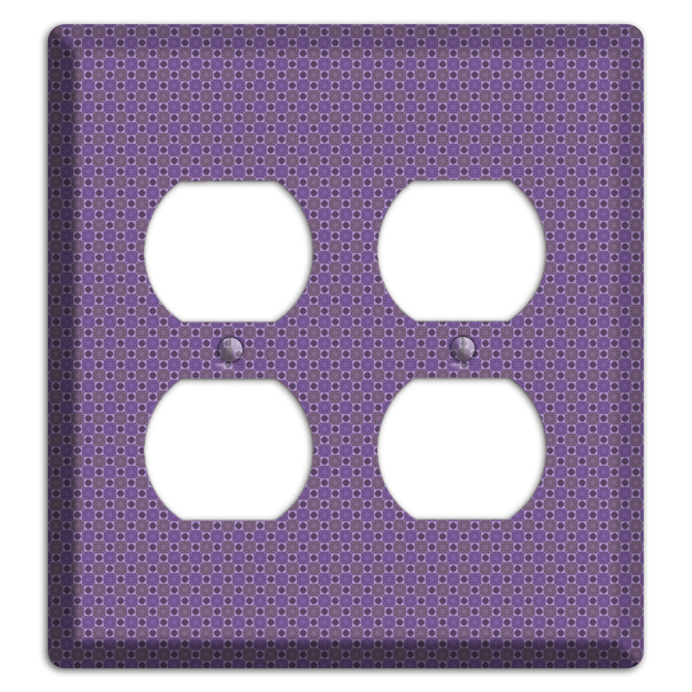 Multi Purple Tiled 2 Duplex Wallplate