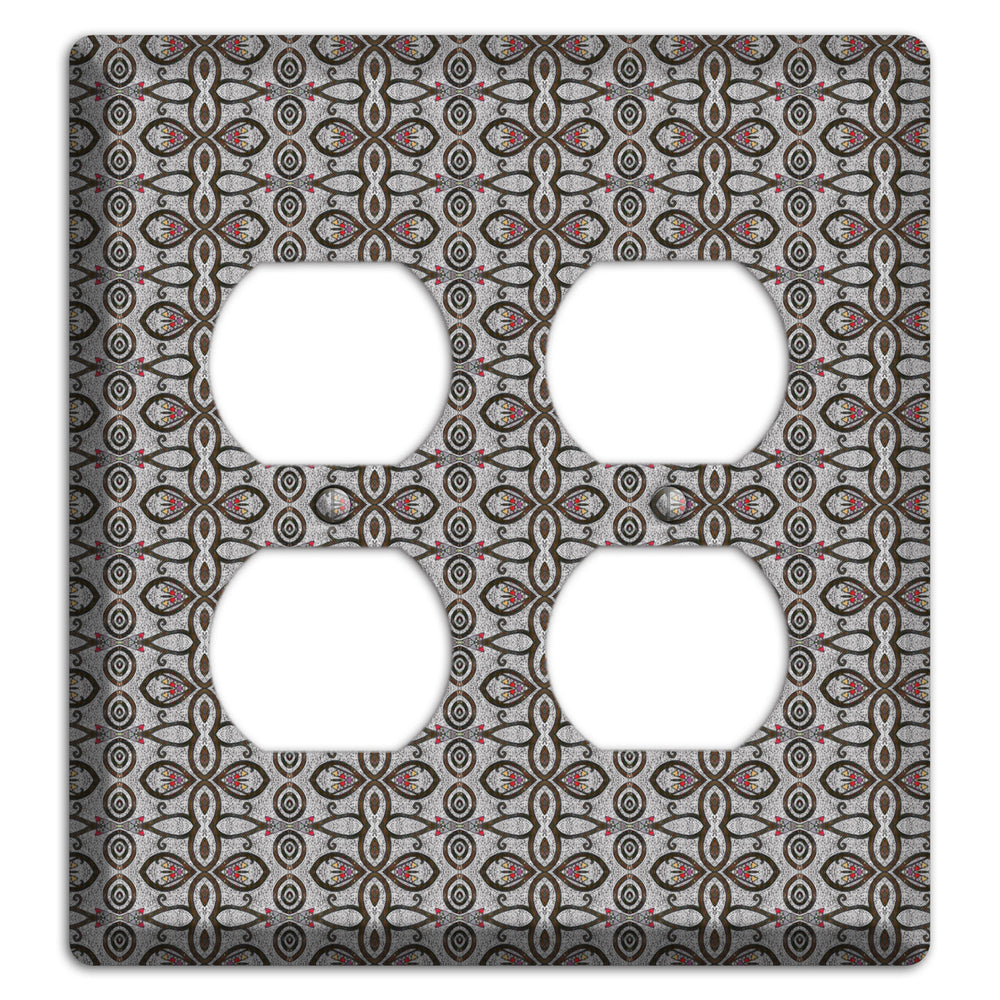Grey Tapestry 2 Duplex Wallplate
