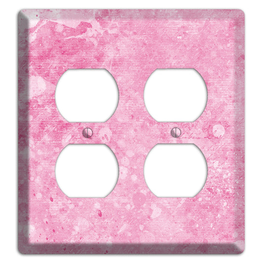 Wewak Pink Texture 2 Duplex Wallplate