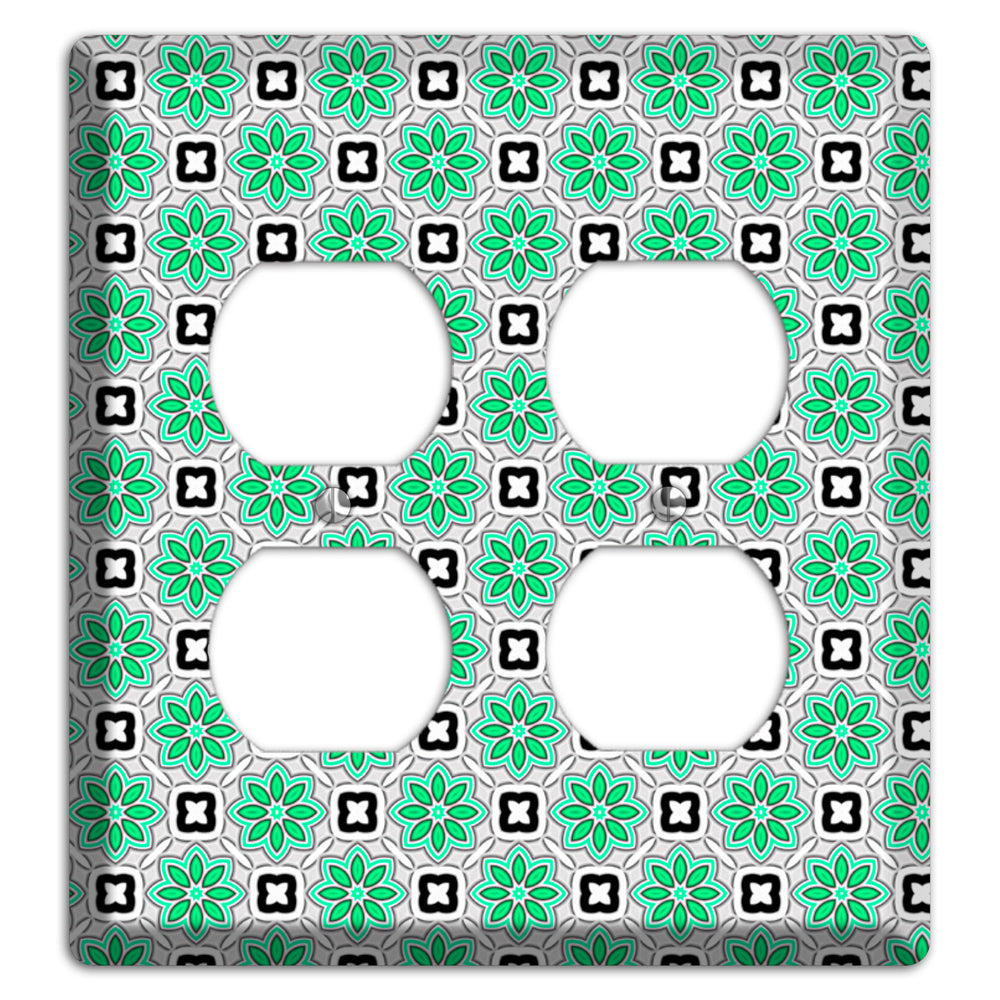 Green Foulard 6 2 Duplex Wallplate