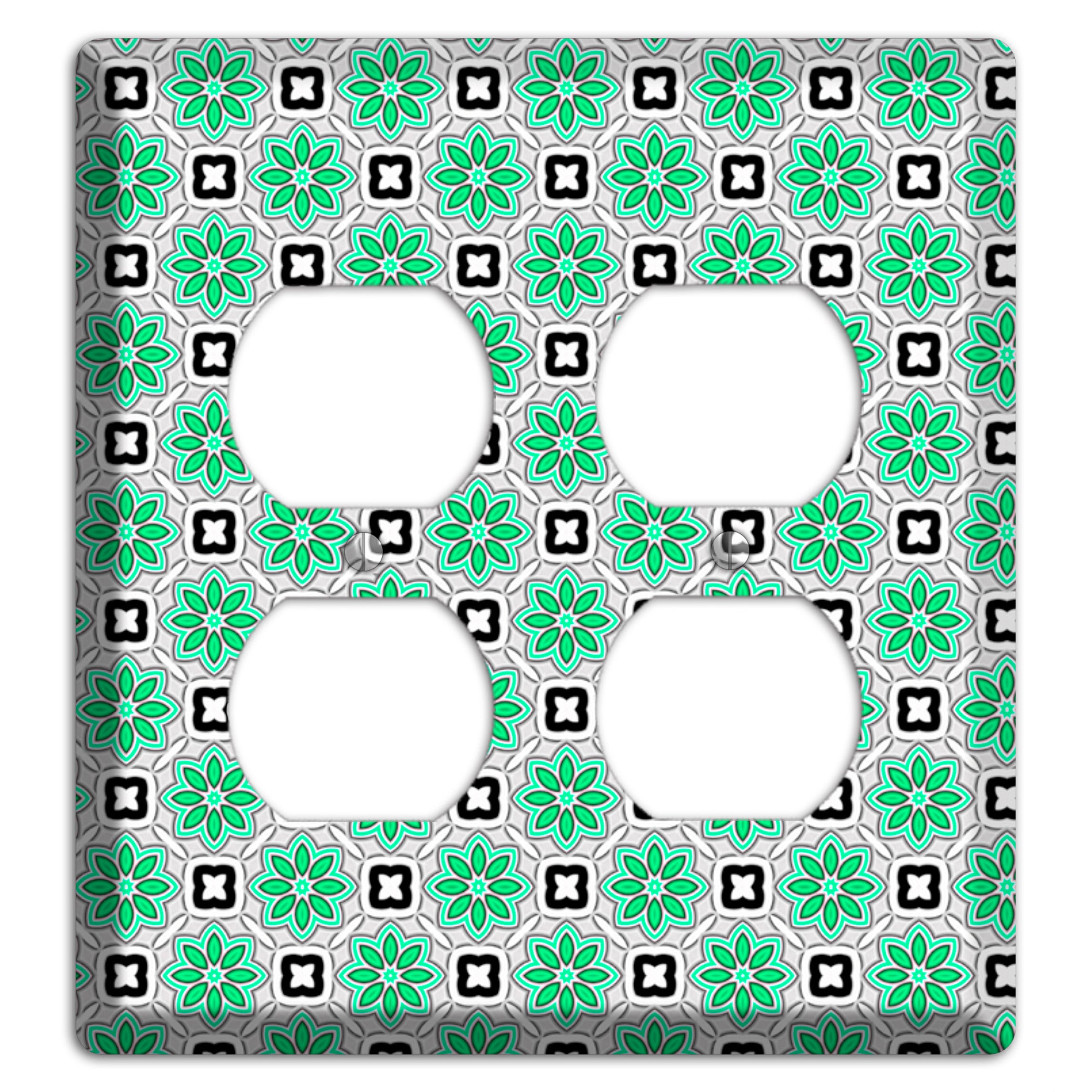 Green Foulard 6 2 Duplex Wallplate