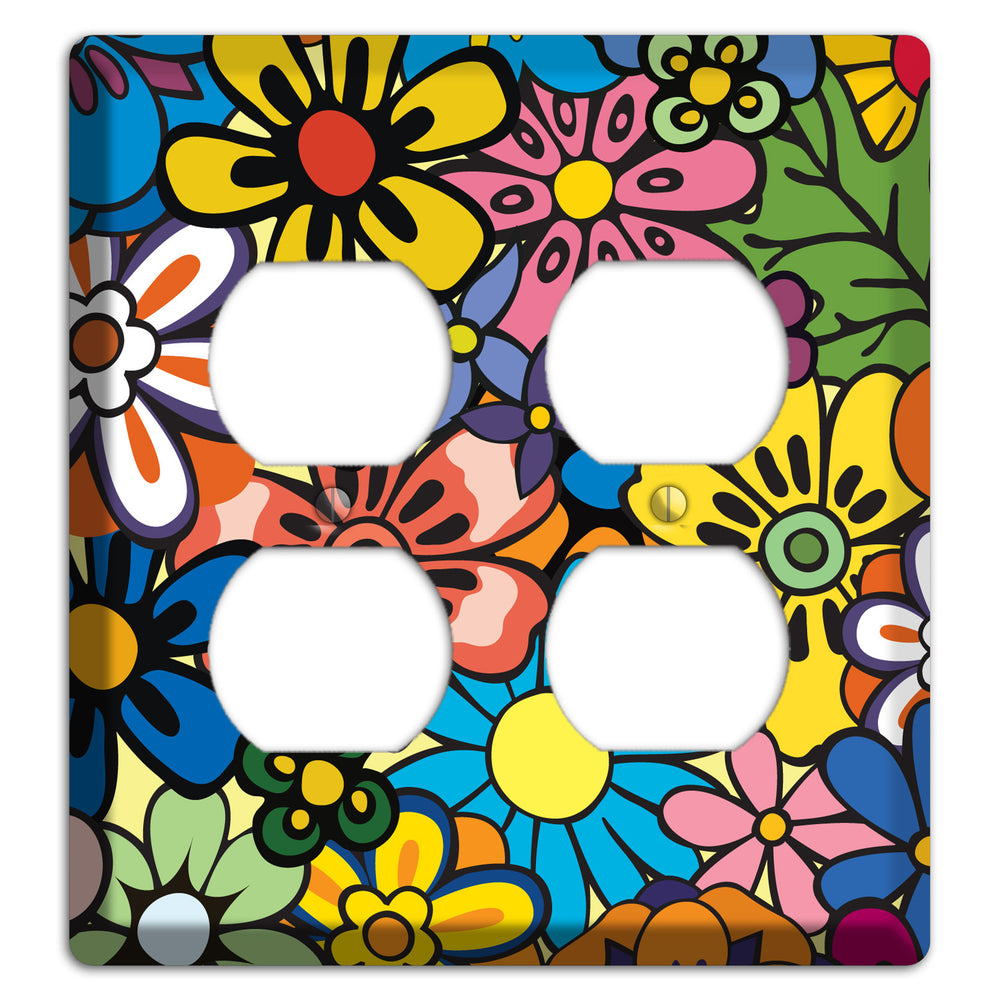 Flower Power 2 Duplex Wallplate
