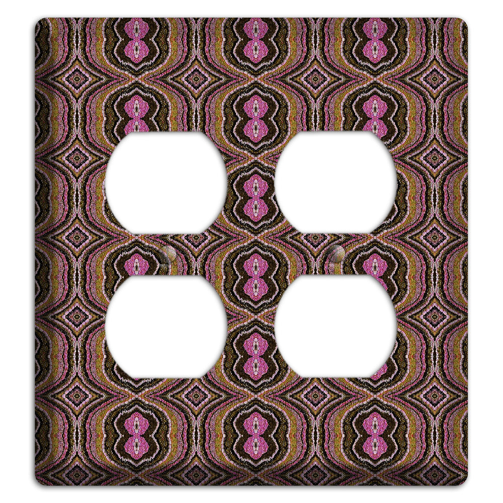 Pink and Brown Tapestry 2 Duplex Wallplate