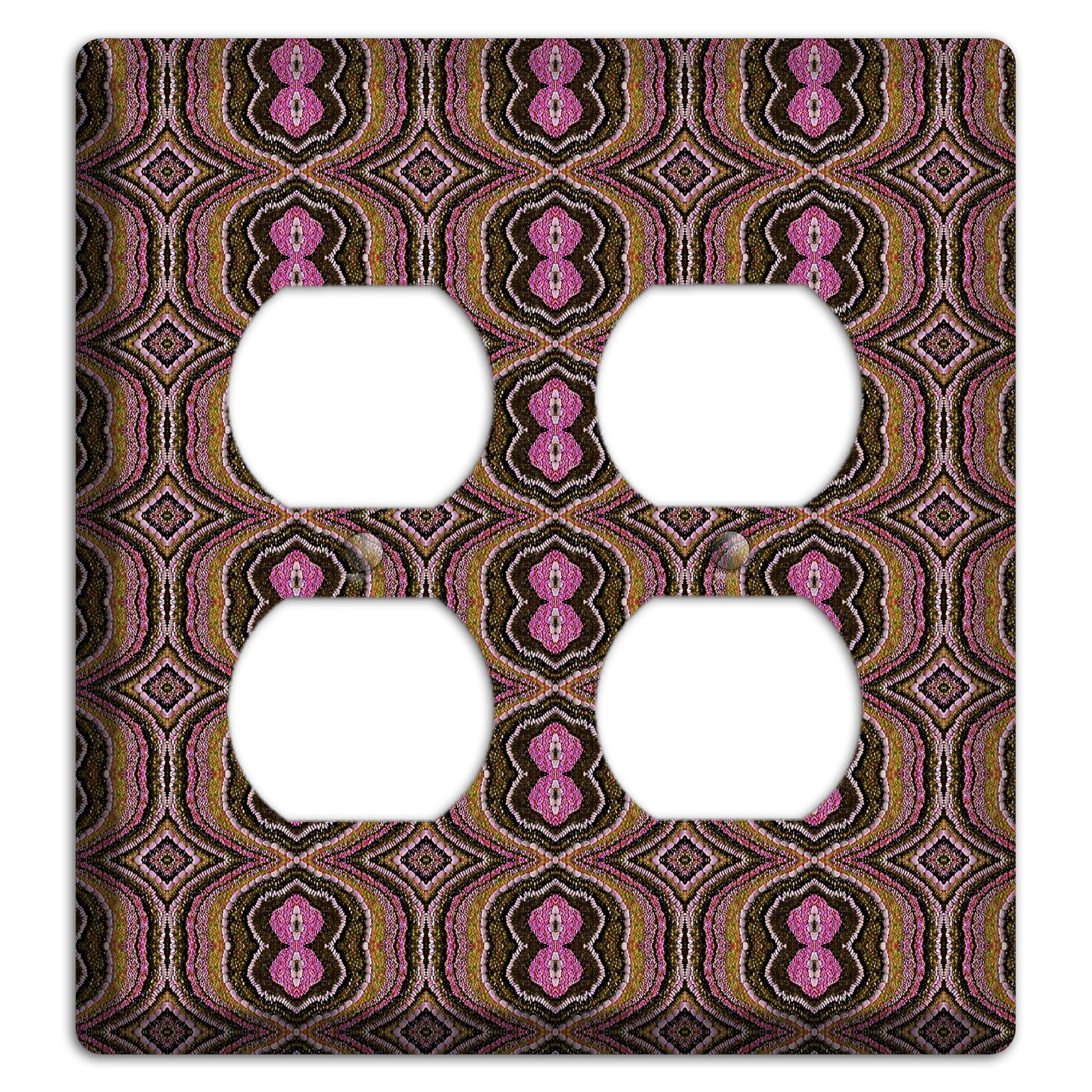 Pink and Brown Tapestry 2 Duplex Wallplate