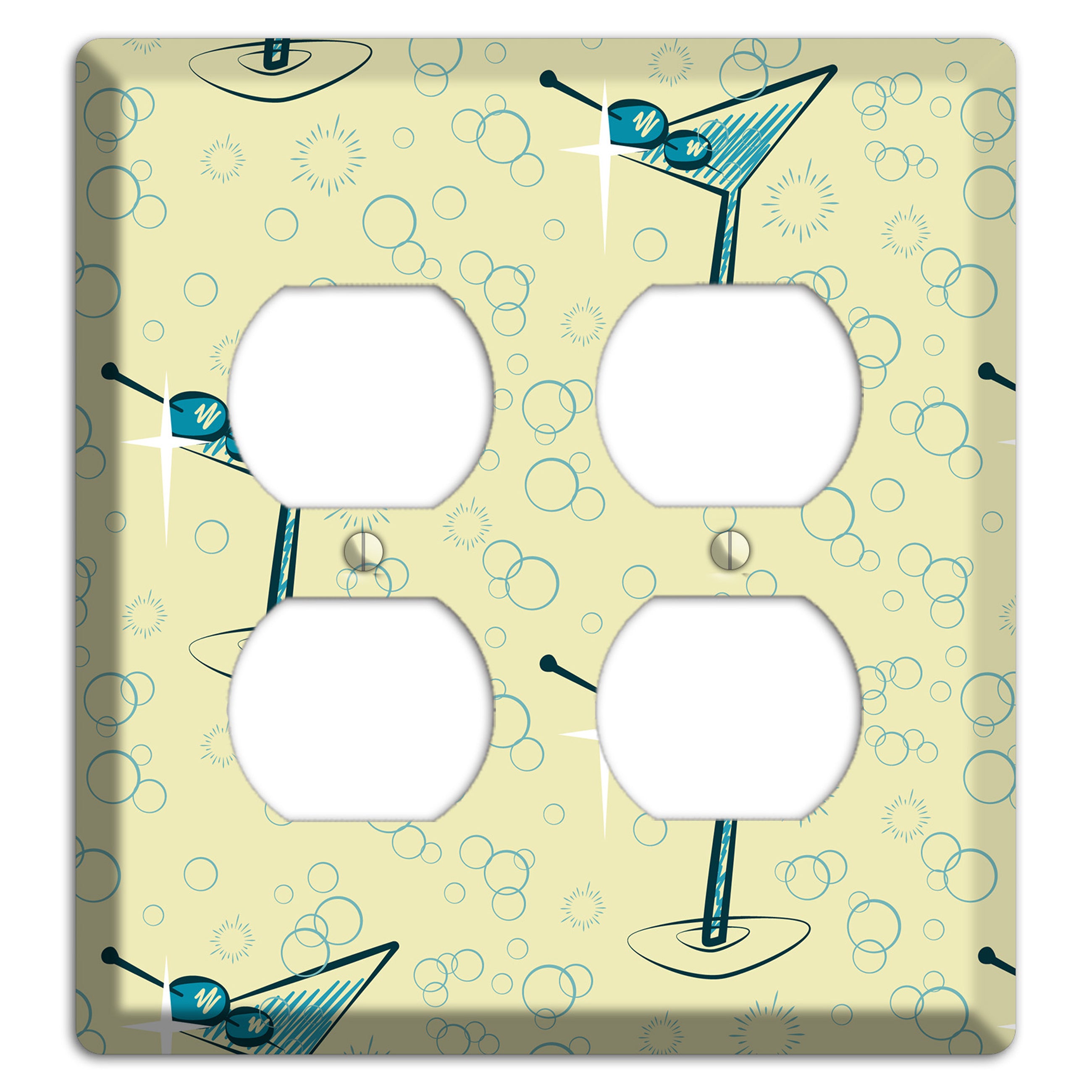 Yellow Martini 2 Duplex Wallplate
