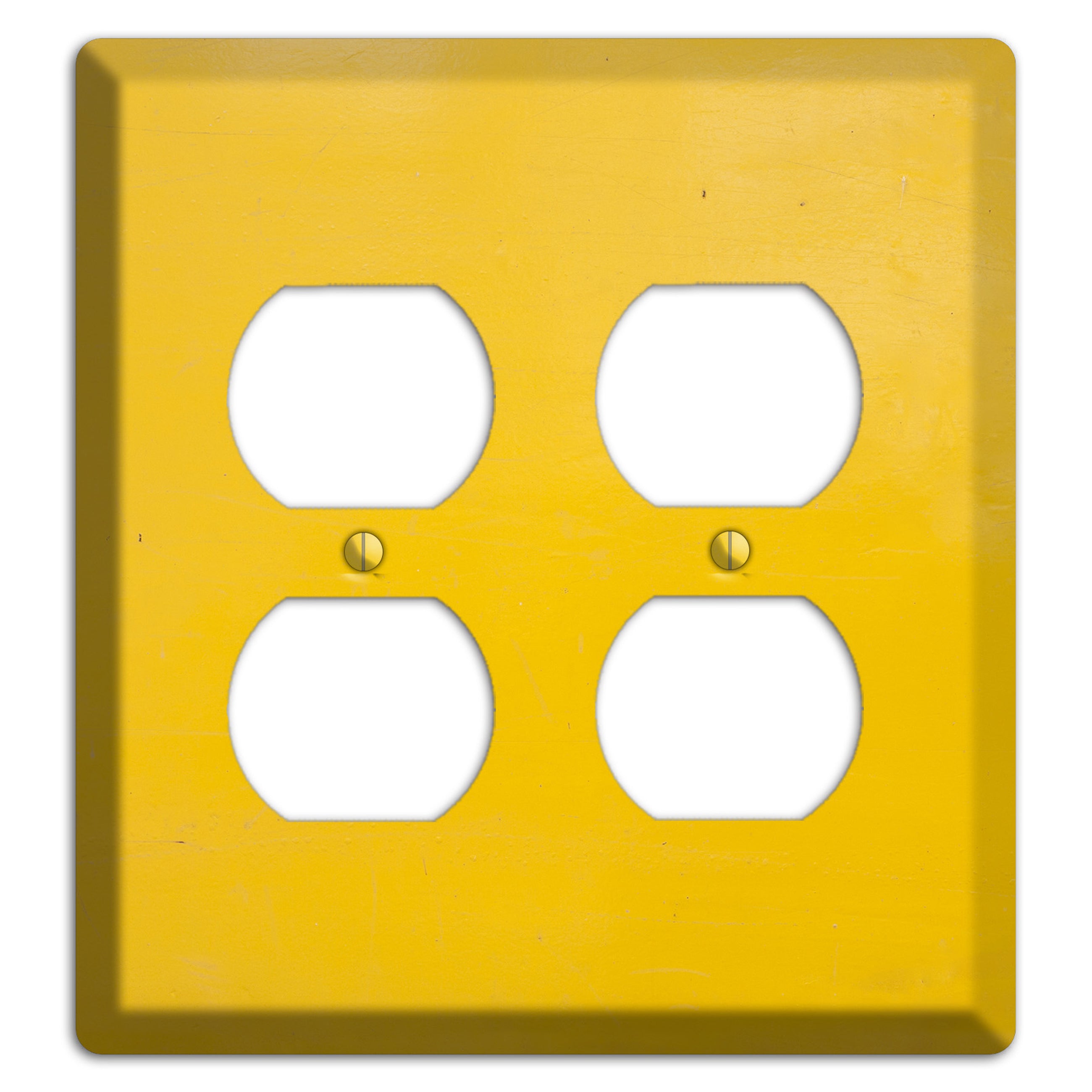 Bright Yellow Concrete 2 Duplex Wallplate