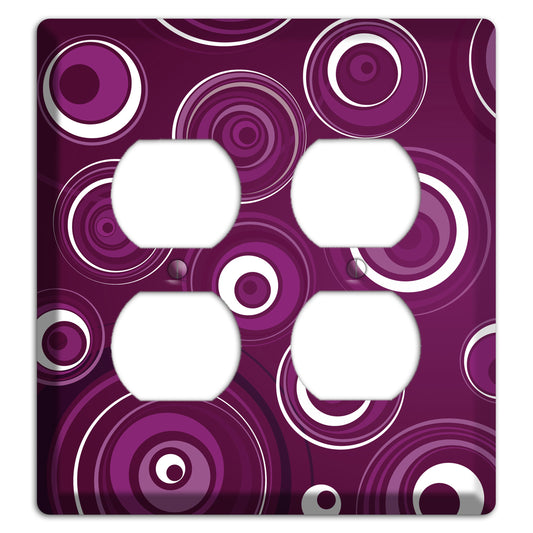 Purple Circles 2 2 Duplex Wallplate