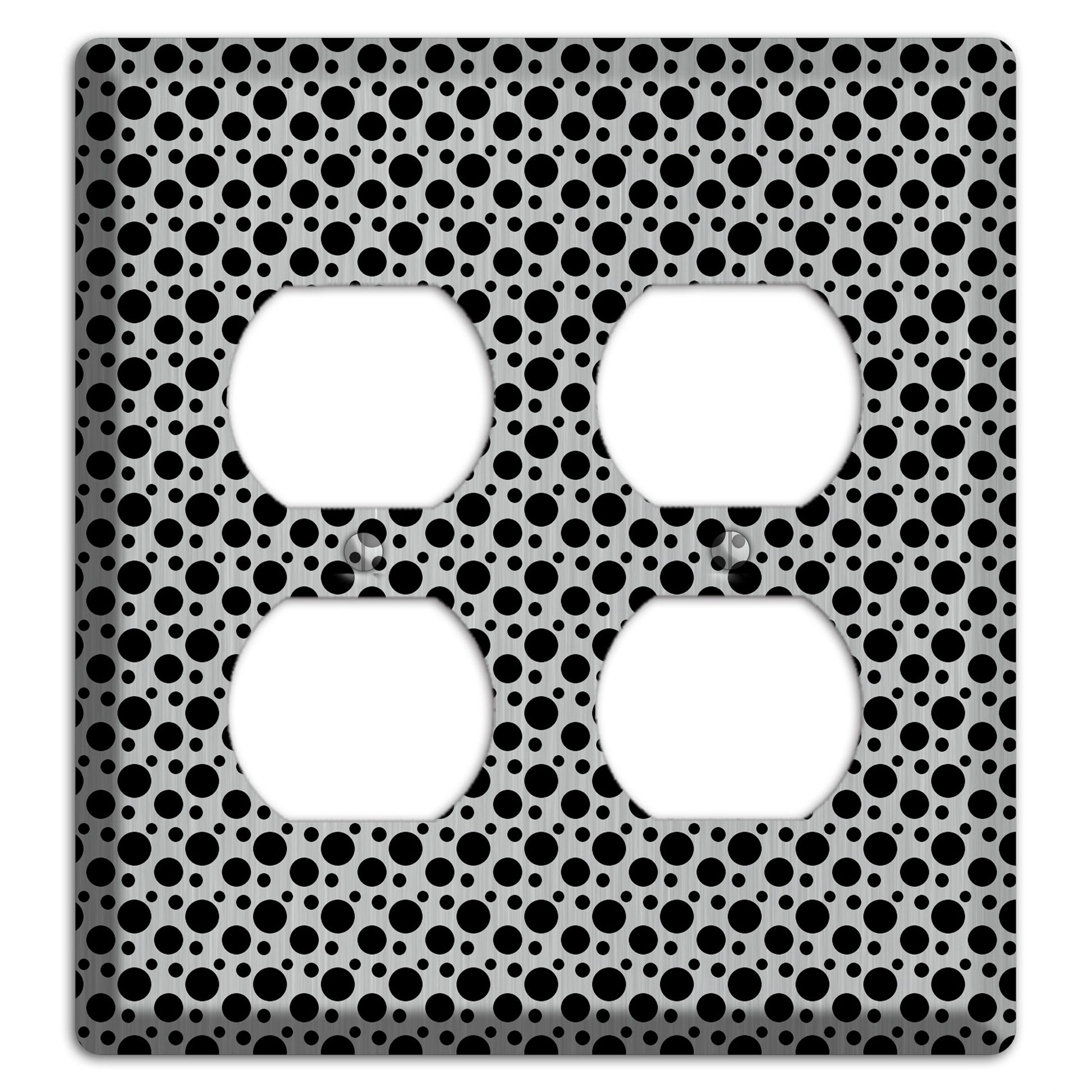 Small and Tiny Polka Dots Stainless 2 Duplex Wallplate