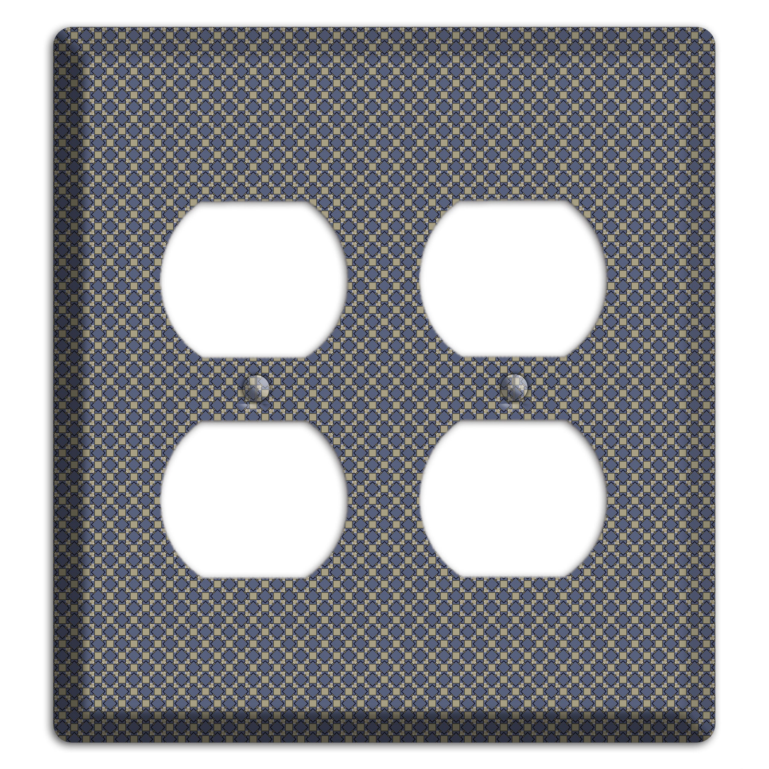 Blue-grey Arabesque 2 Duplex Wallplate