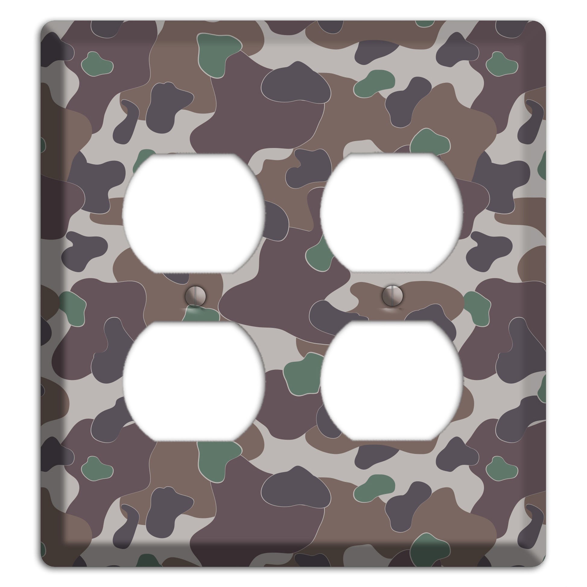 Dark Brown Camo 2 Duplex Wallplate