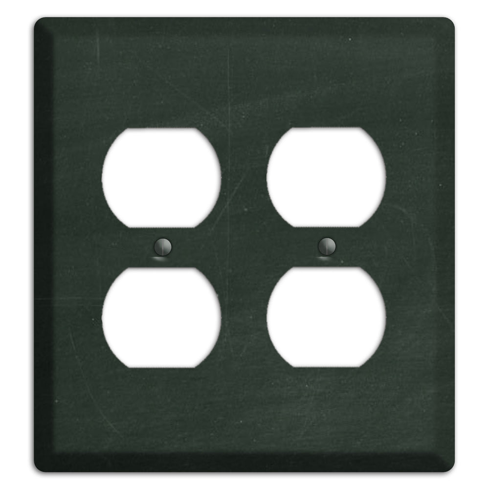 Chalk Black 2 Duplex Wallplate