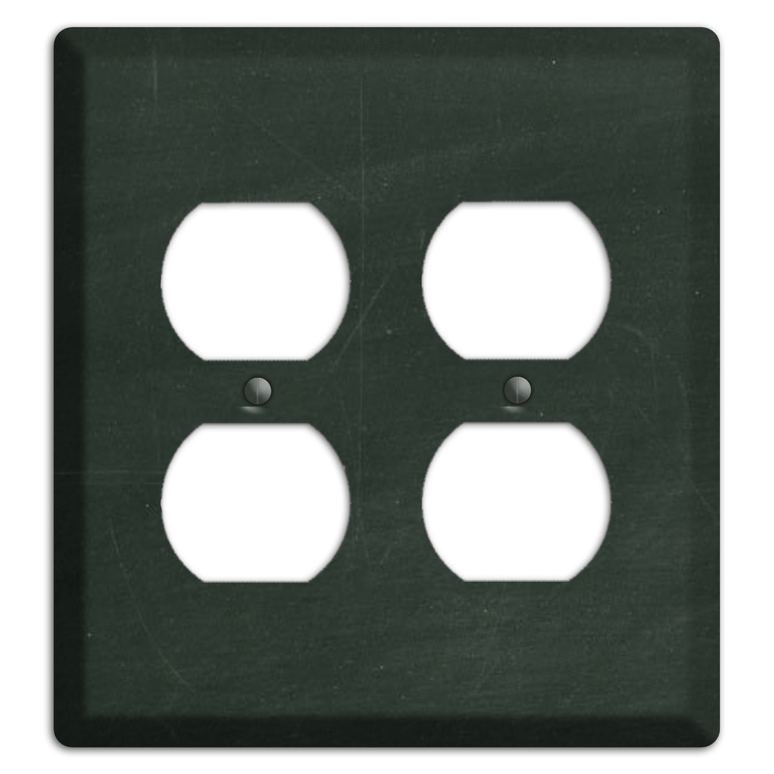 Chalk Black 2 Duplex Wallplate