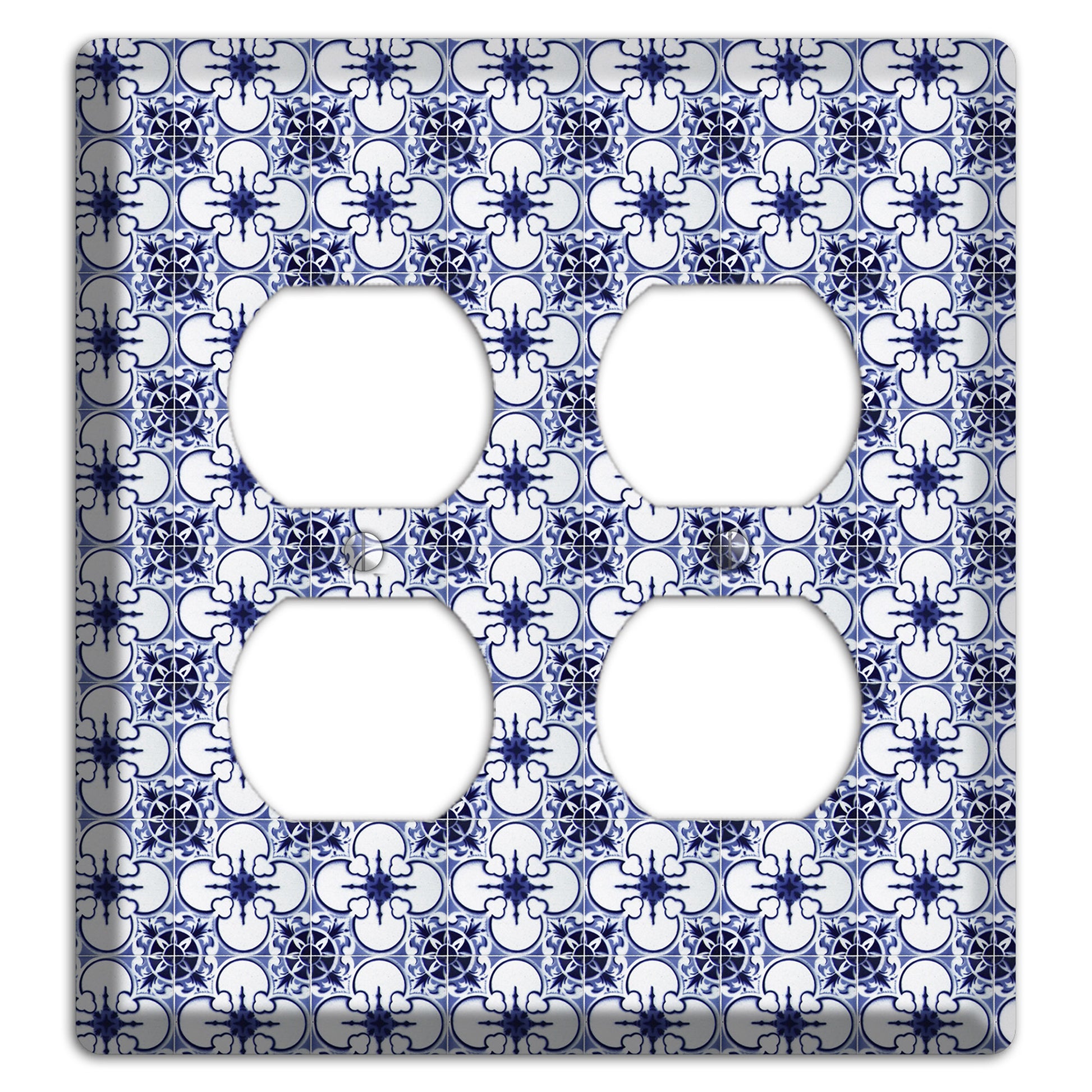 Tavira Tiles 9 2 Duplex Wallplate