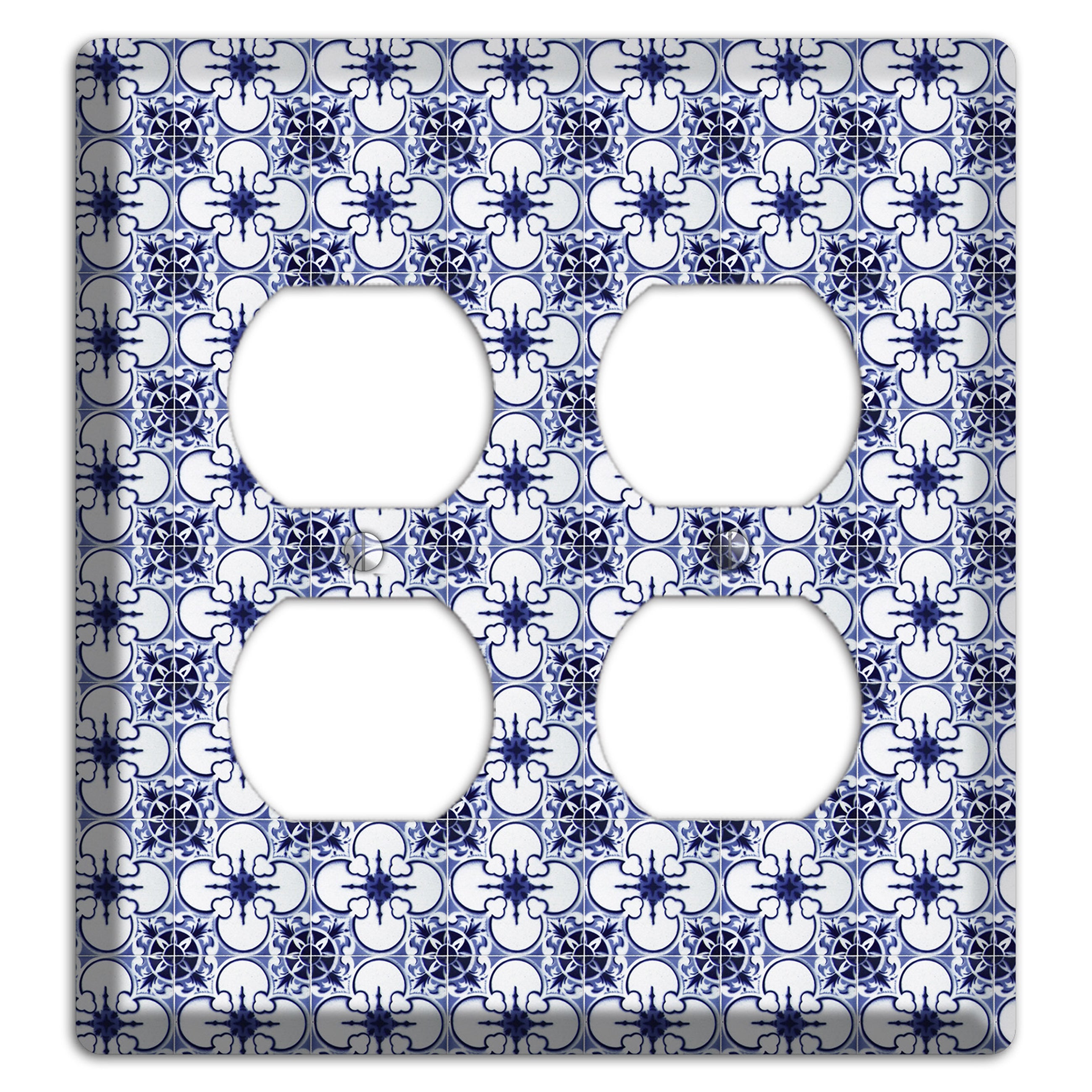 Tavira Tiles 9 2 Duplex Wallplate