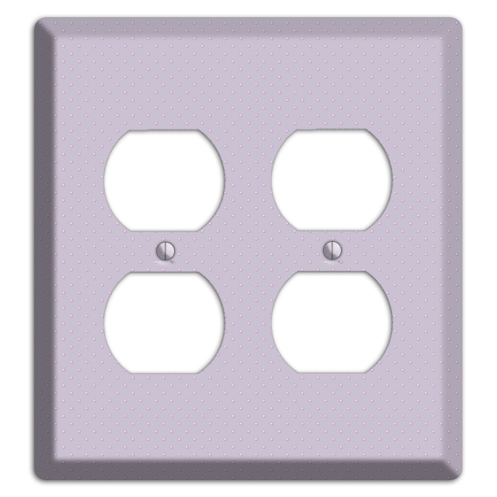 Lavender with Tiny Dots 2 Duplex Wallplate