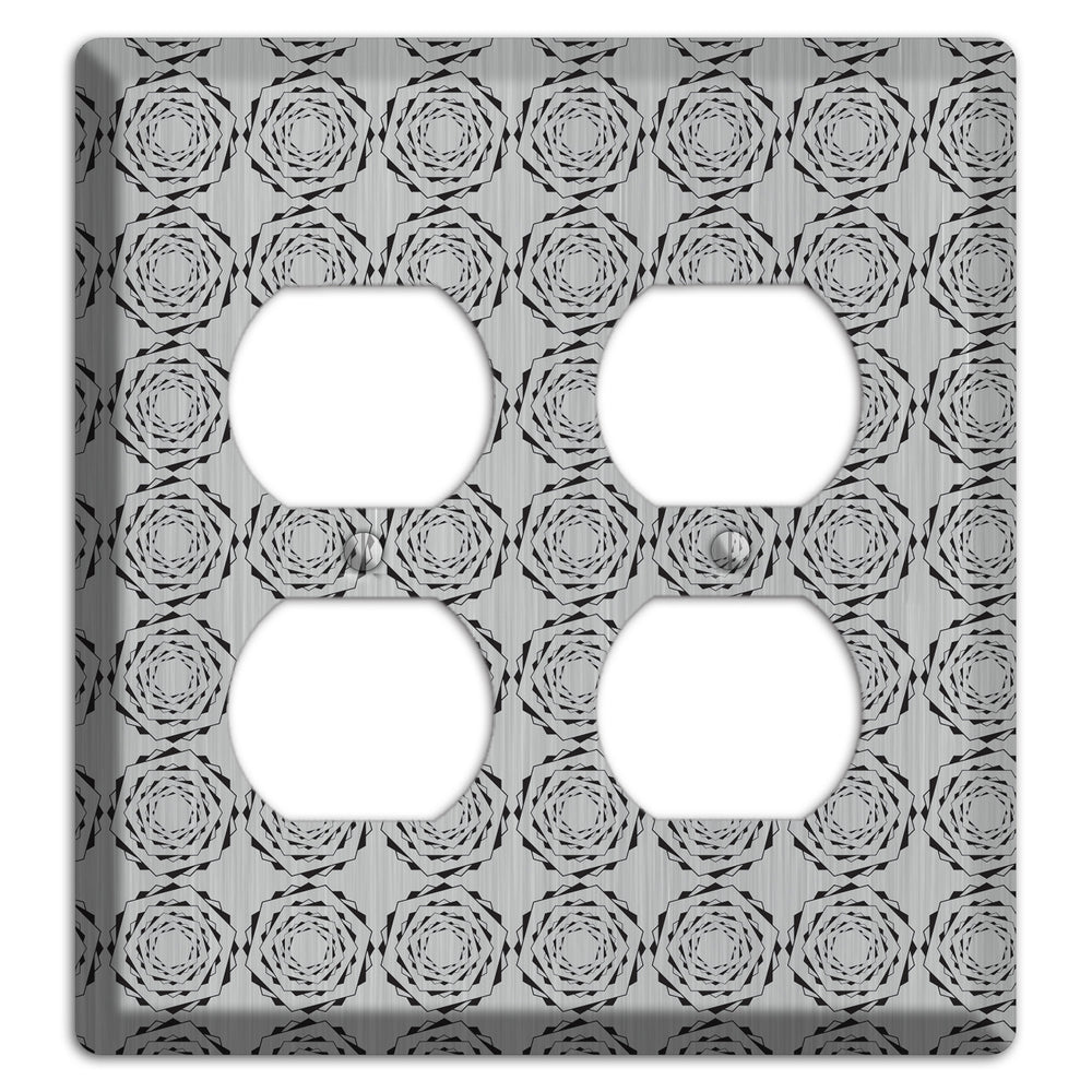 Hexagon Rotation Stainless Steel 2 Duplex Wallplate